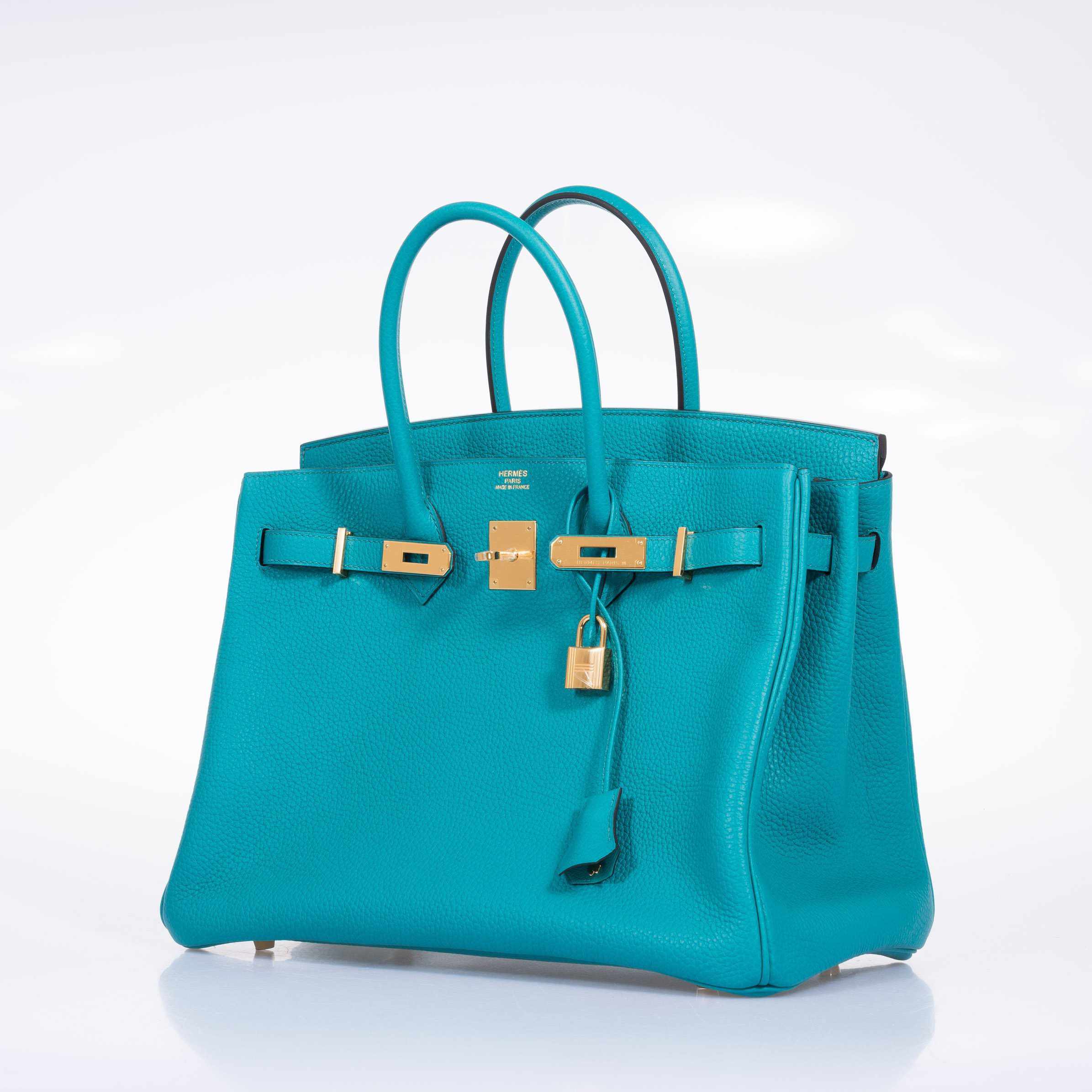 Hermès Birkin 35 Blue Paon Clemence Gold Hardware