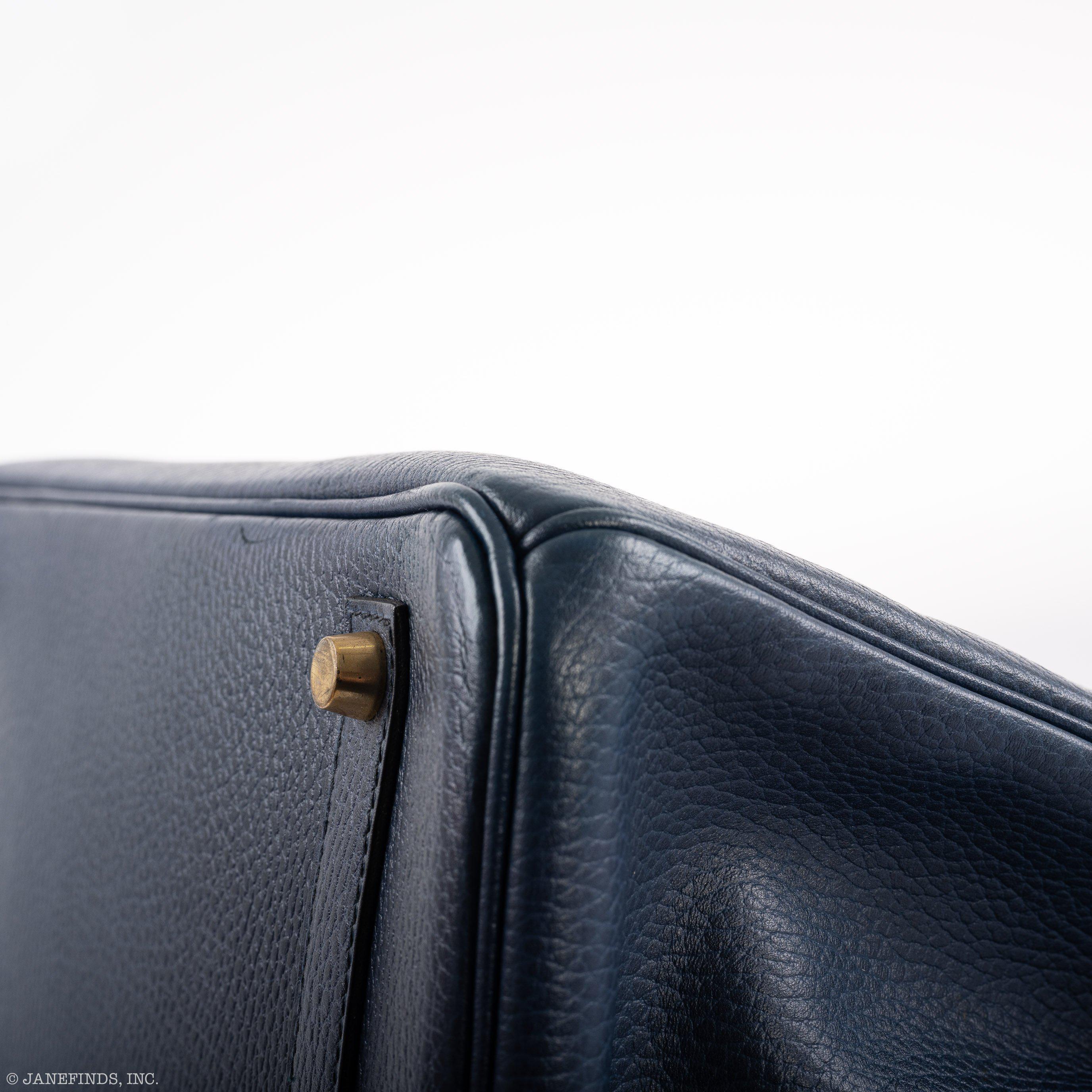 Hermès Birkin 35 Blue Saphire Ardennes leather Gold Hardware