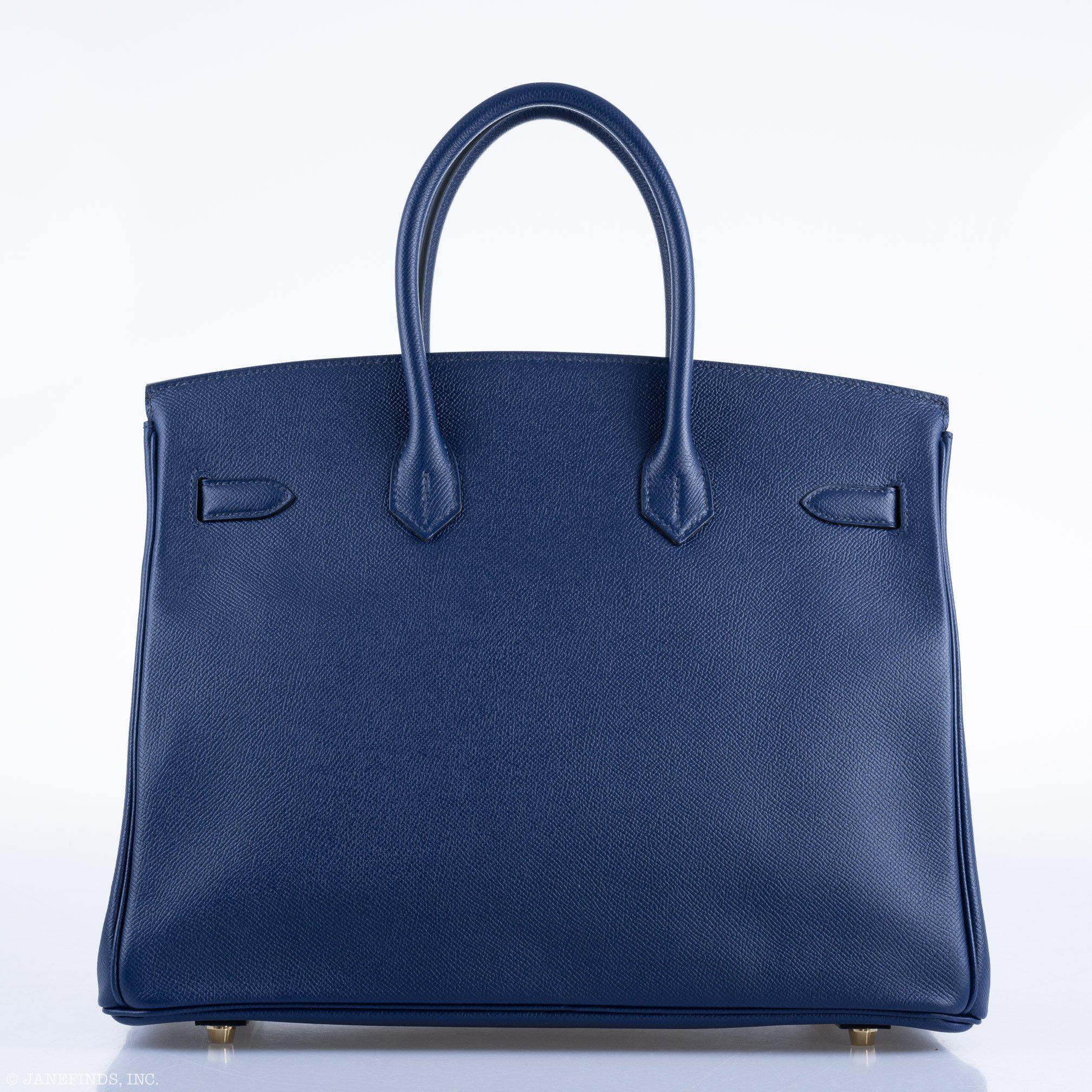 Hermès Birkin 35 Blue Saphire Epsom with Gold Hardware - 2016, X