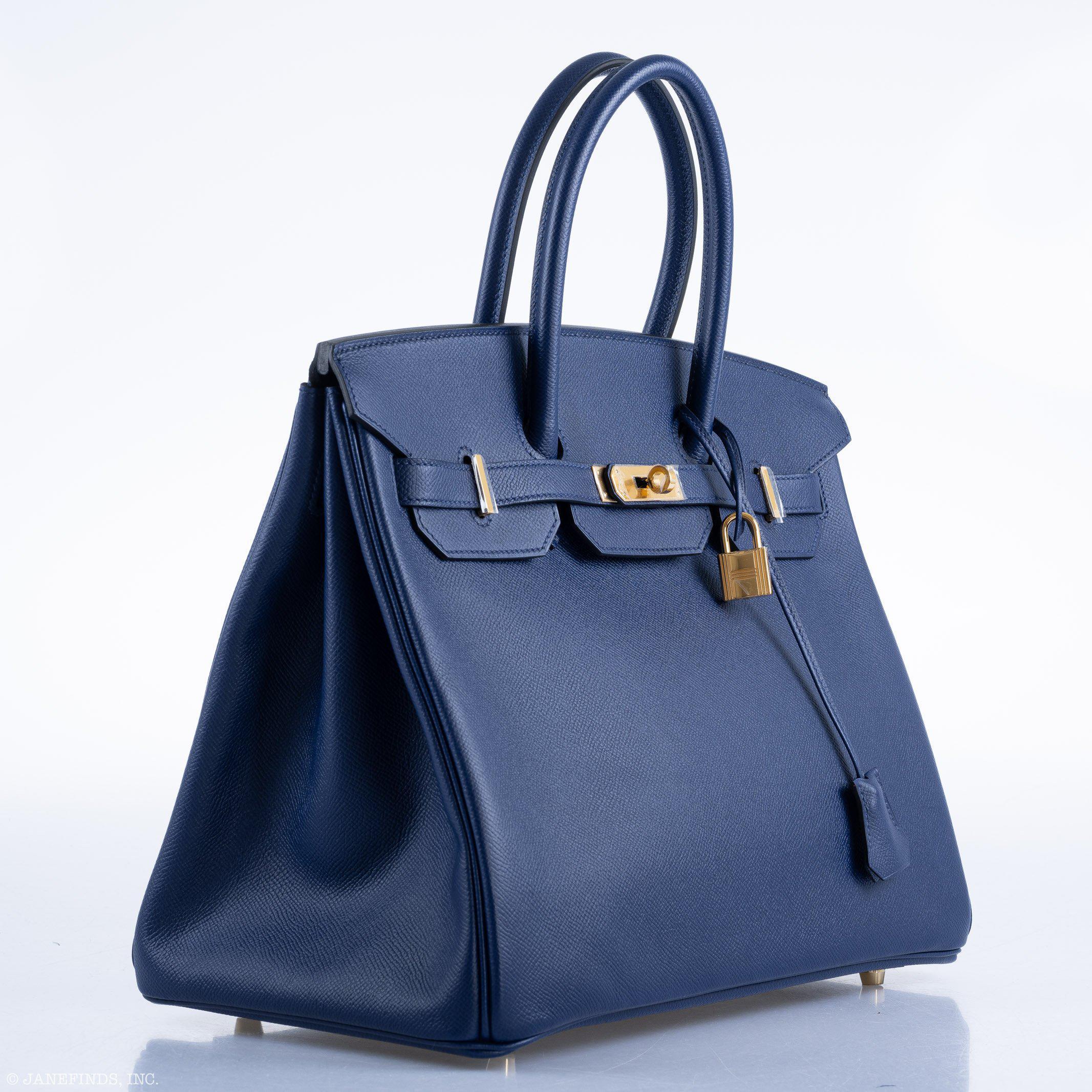 Hermès Birkin 35 Blue Saphire Epsom with Gold Hardware - 2016, X