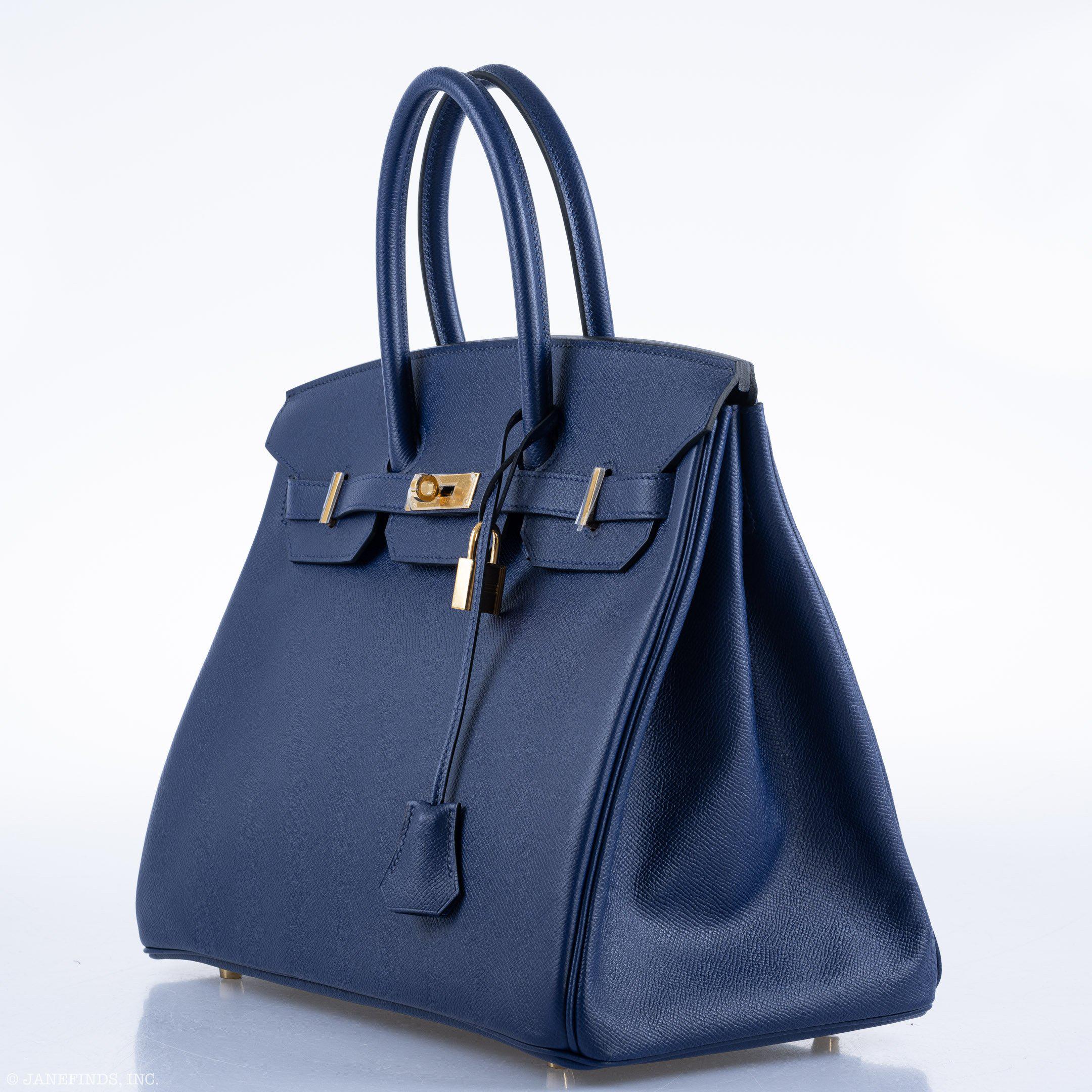 Hermès Birkin 35 Blue Saphire Epsom with Gold Hardware - 2016, X