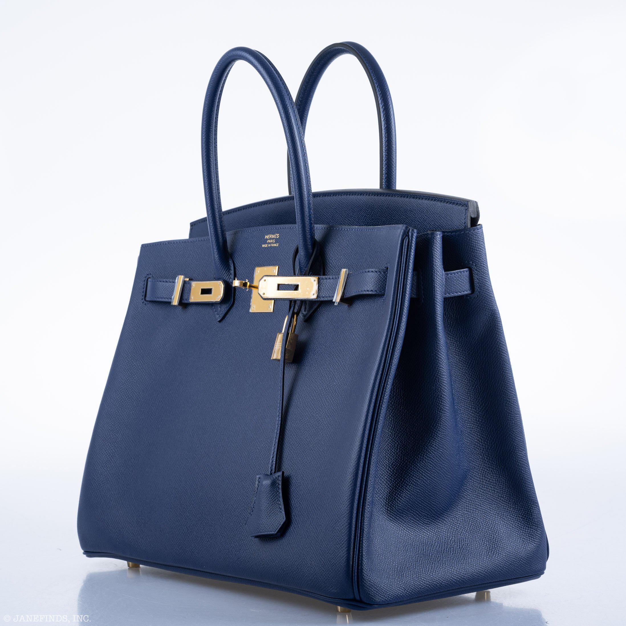 Hermès Birkin 35 Blue Saphire Epsom with Gold Hardware - 2016, X