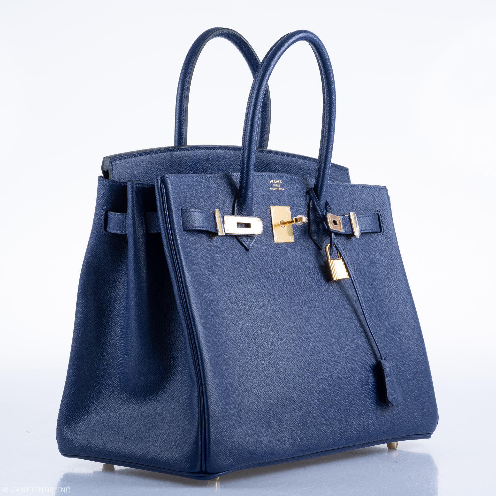 Hermès Birkin 35 Blue Saphire Epsom with Gold Hardware - 2016, X