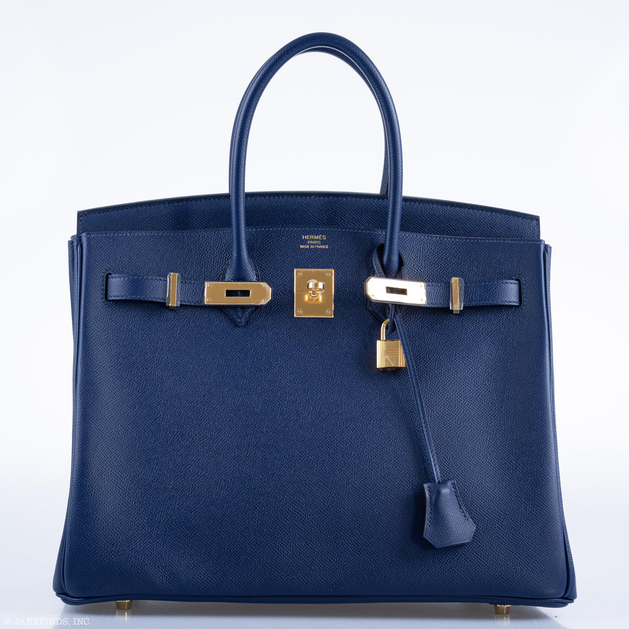 Hermès Birkin 35 Blue Saphire Epsom with Gold Hardware - 2016, X