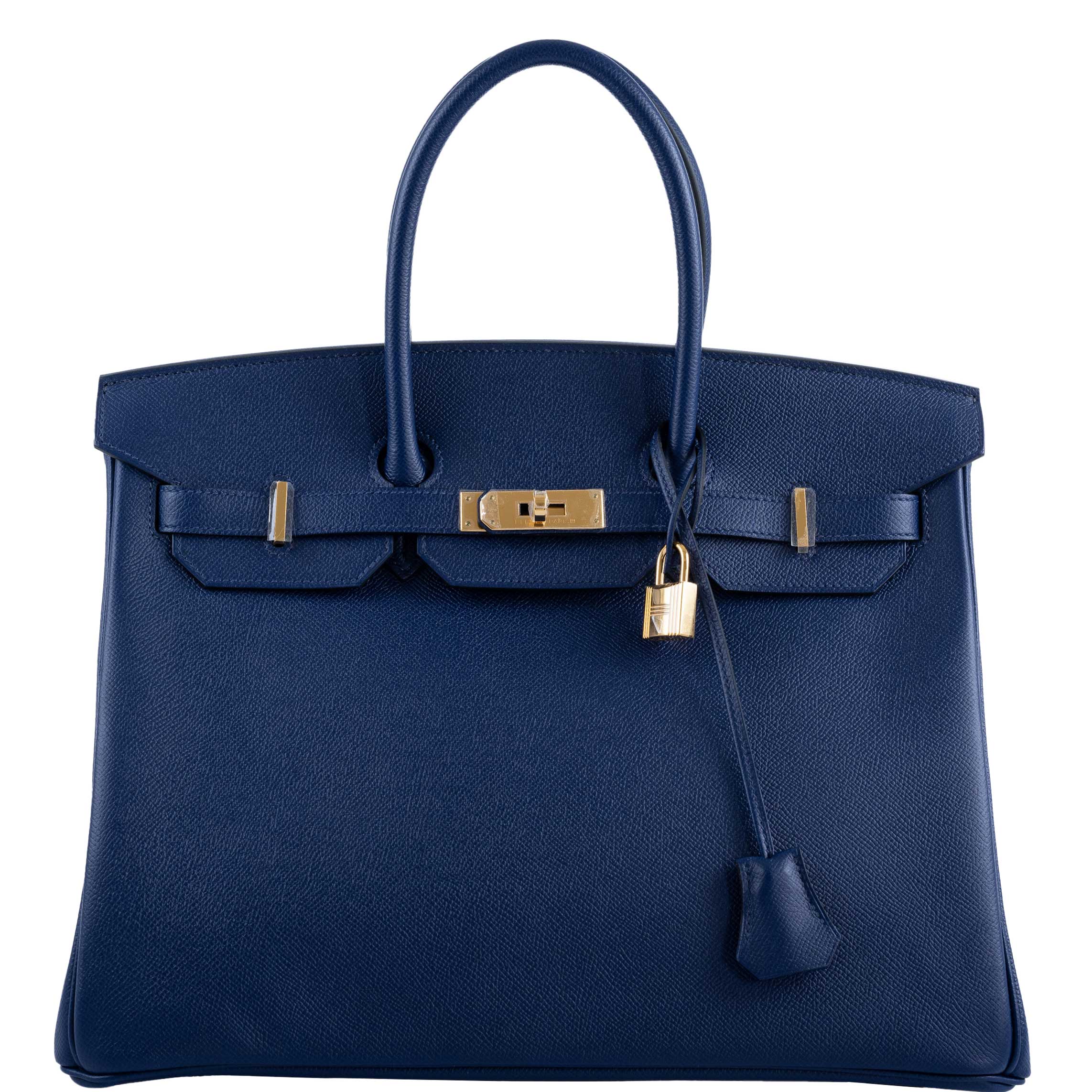 Hermès Birkin 35 Blue Saphire Epsom with Gold Hardware - 2016, X