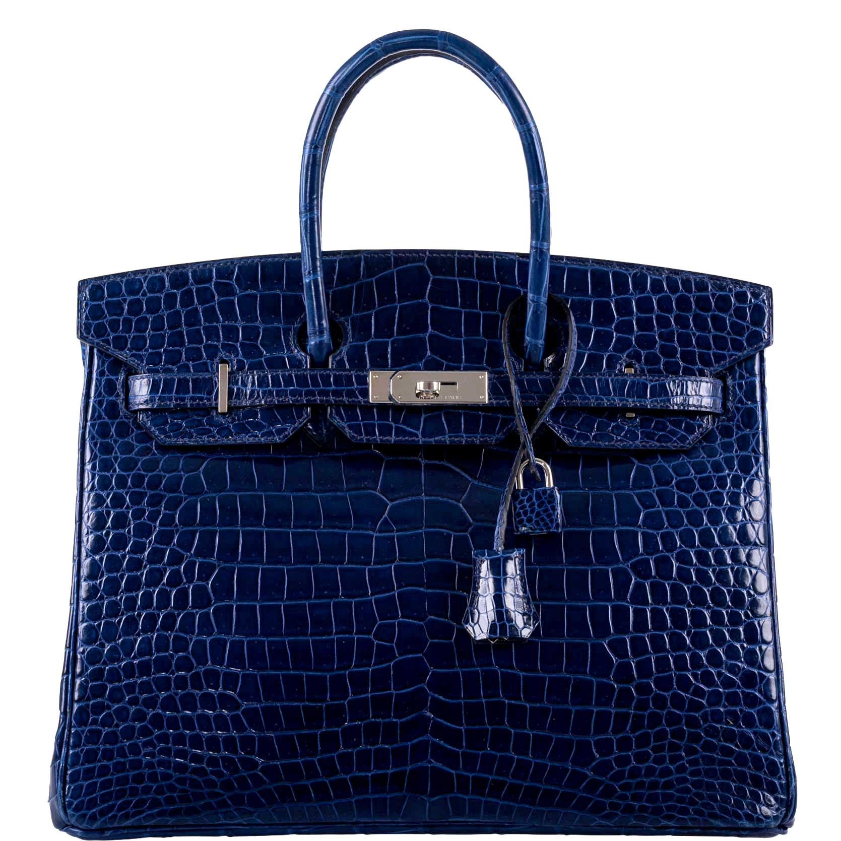 Hermès Birkin 35 Blue Sapphire Porosus Crocodile Palladium Hardware