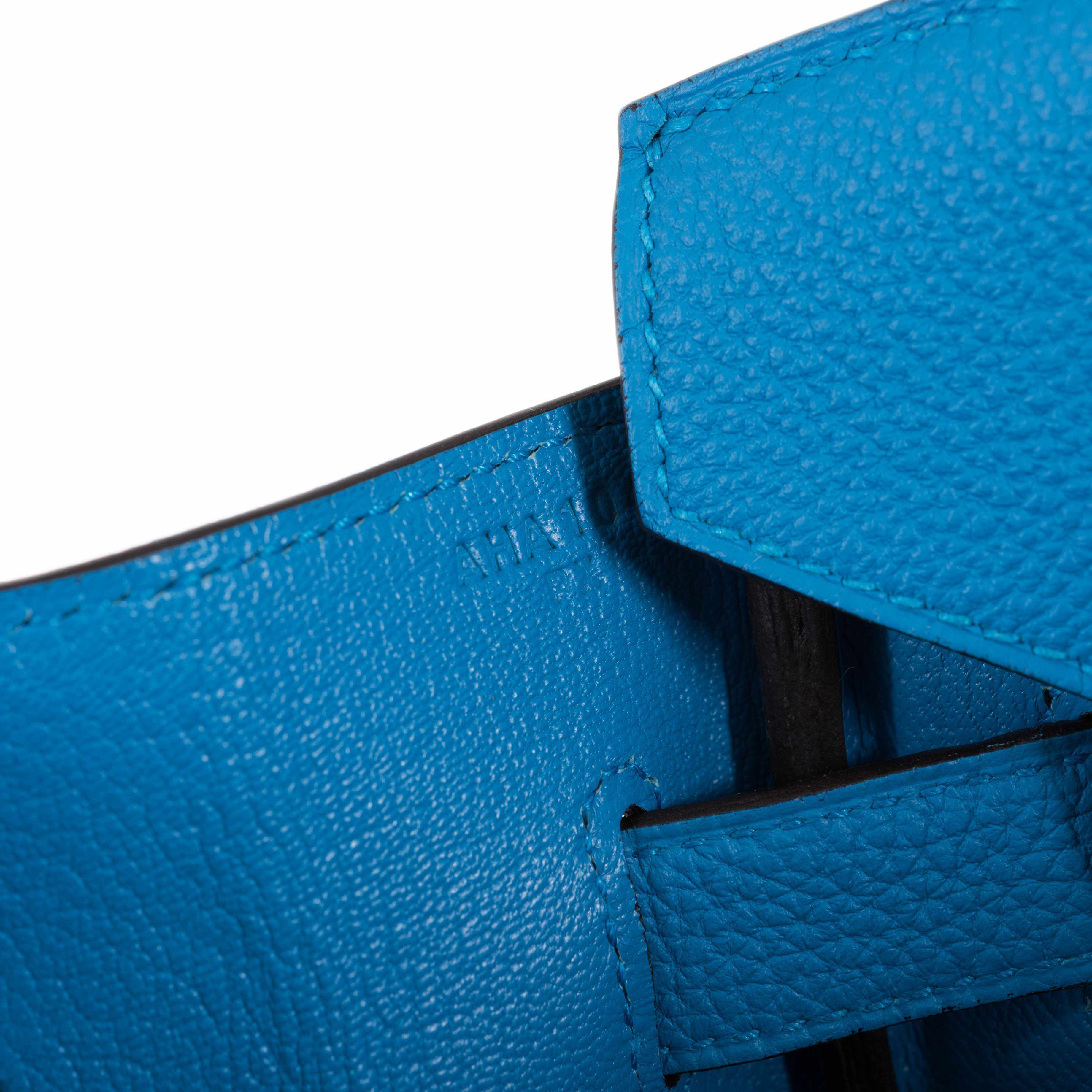 Hermès Birkin 35 Blue Zanzibar Togo Palladium Hardware