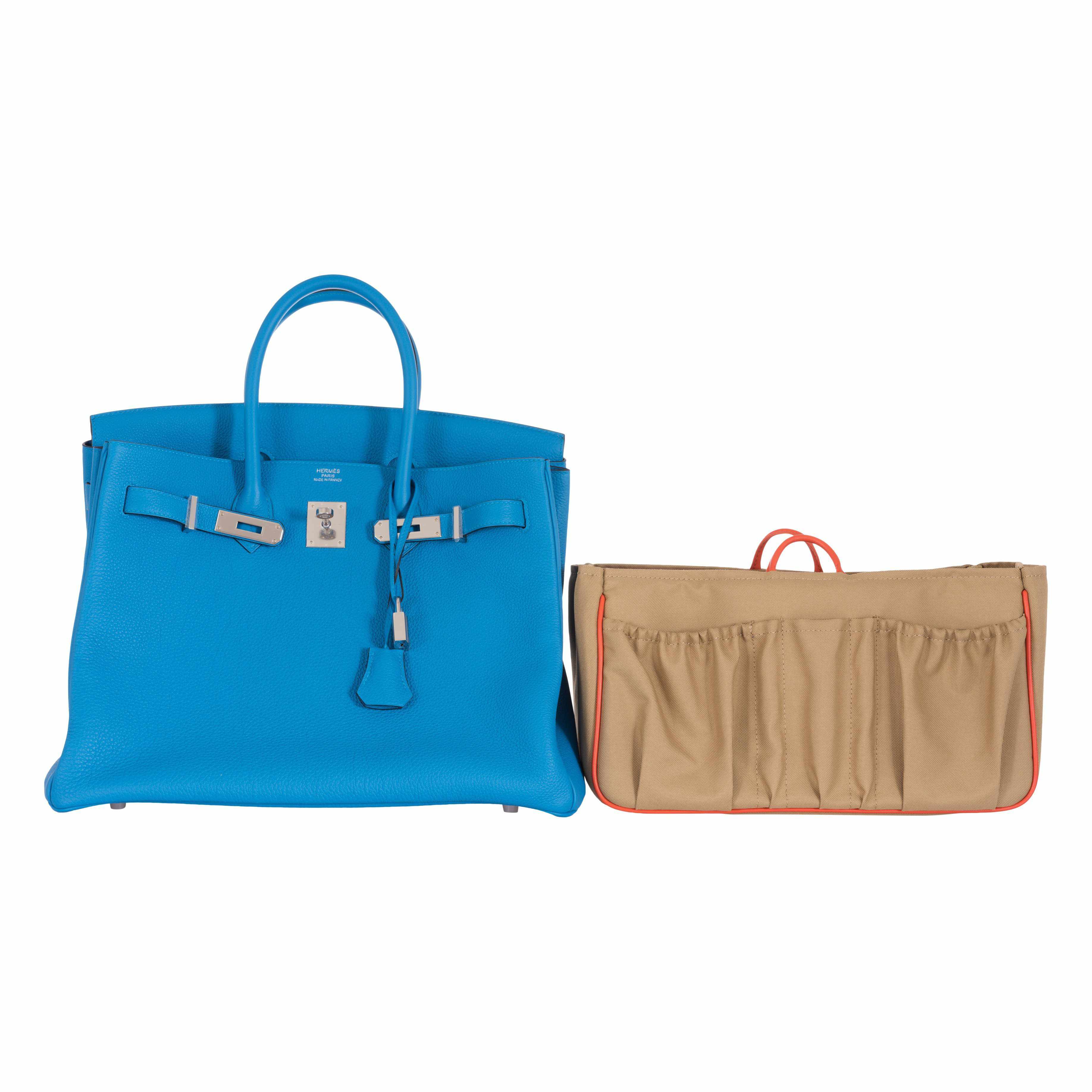 Hermès Birkin 35 Blue Zanzibar Togo Palladium Hardware