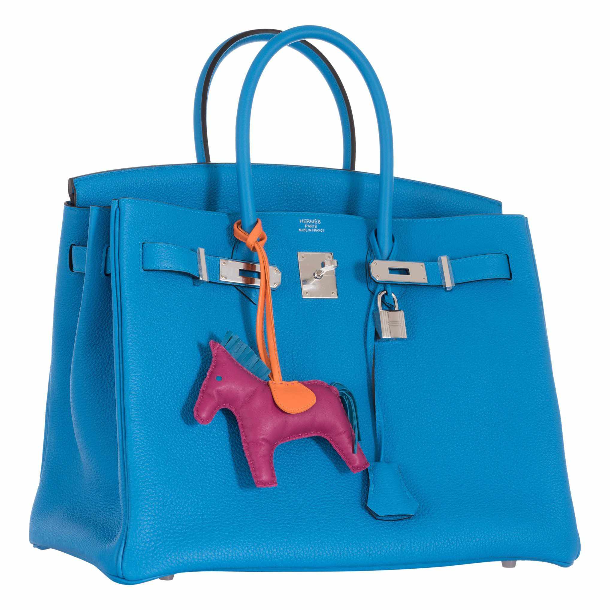 Hermès Birkin 35 Blue Zanzibar Togo Palladium Hardware