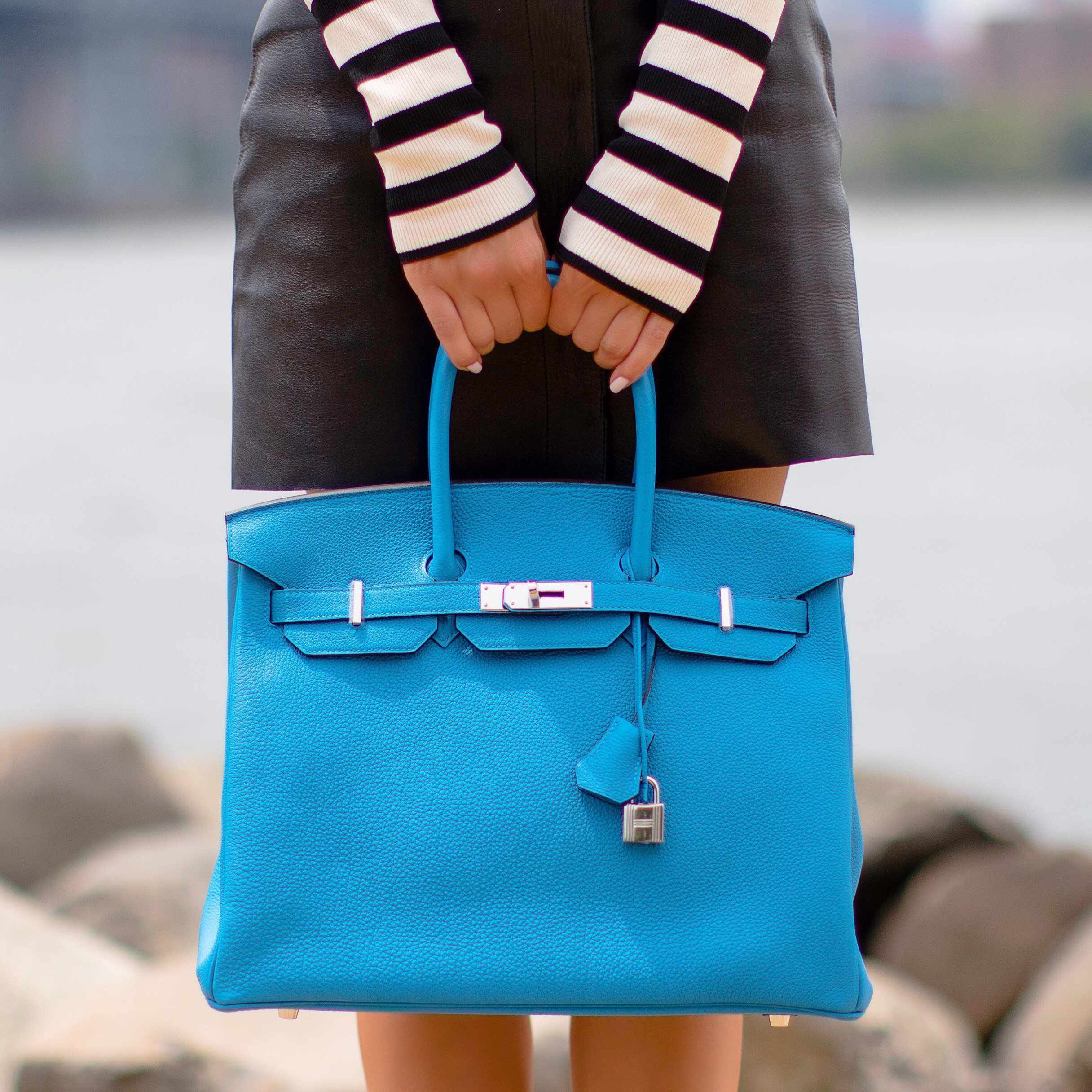 Hermès Birkin 35 Blue Zanzibar Togo Palladium Hardware