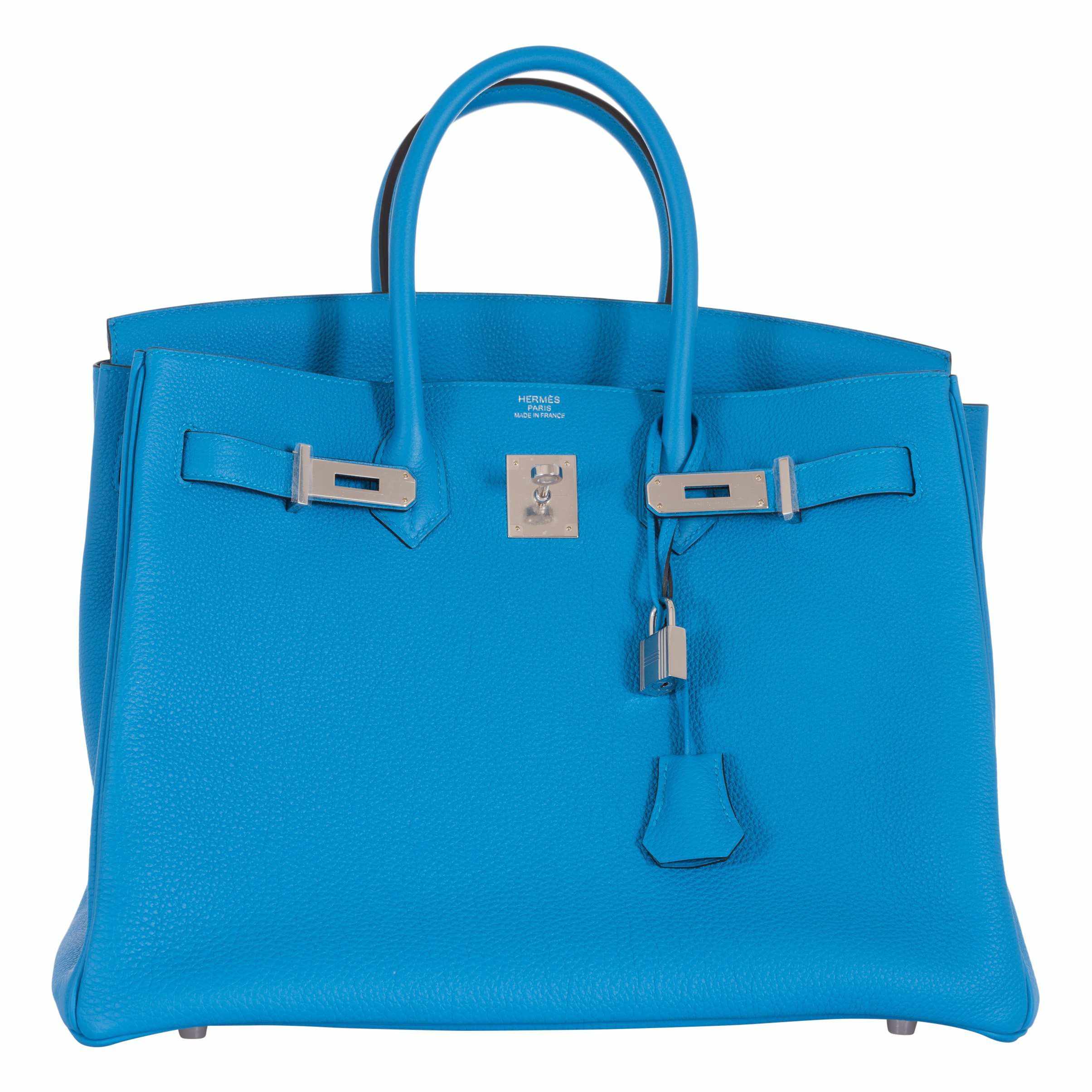 Hermès Birkin 35 Blue Zanzibar Togo Palladium Hardware