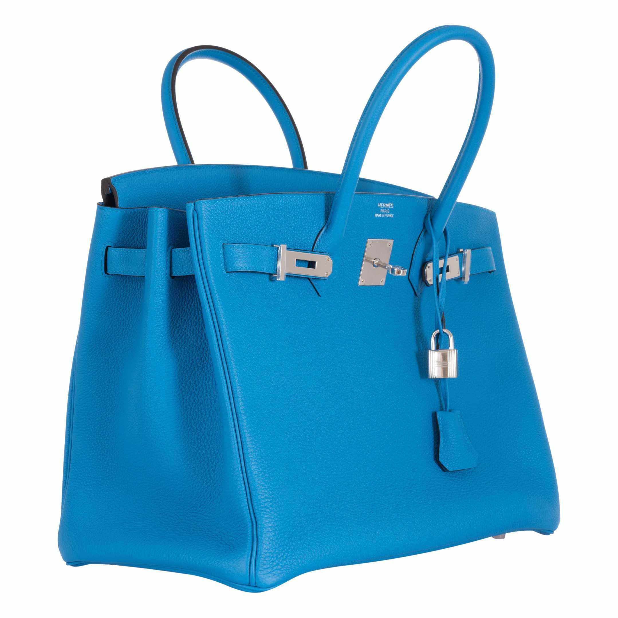 Hermès Birkin 35 Blue Zanzibar Togo Palladium Hardware