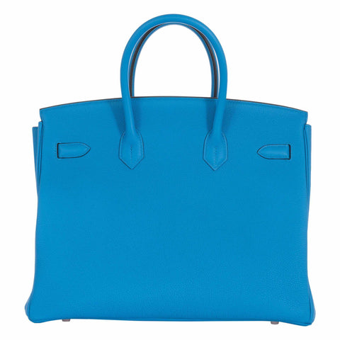 Hermès Birkin 35 Blue Zanzibar Togo Palladium Hardware