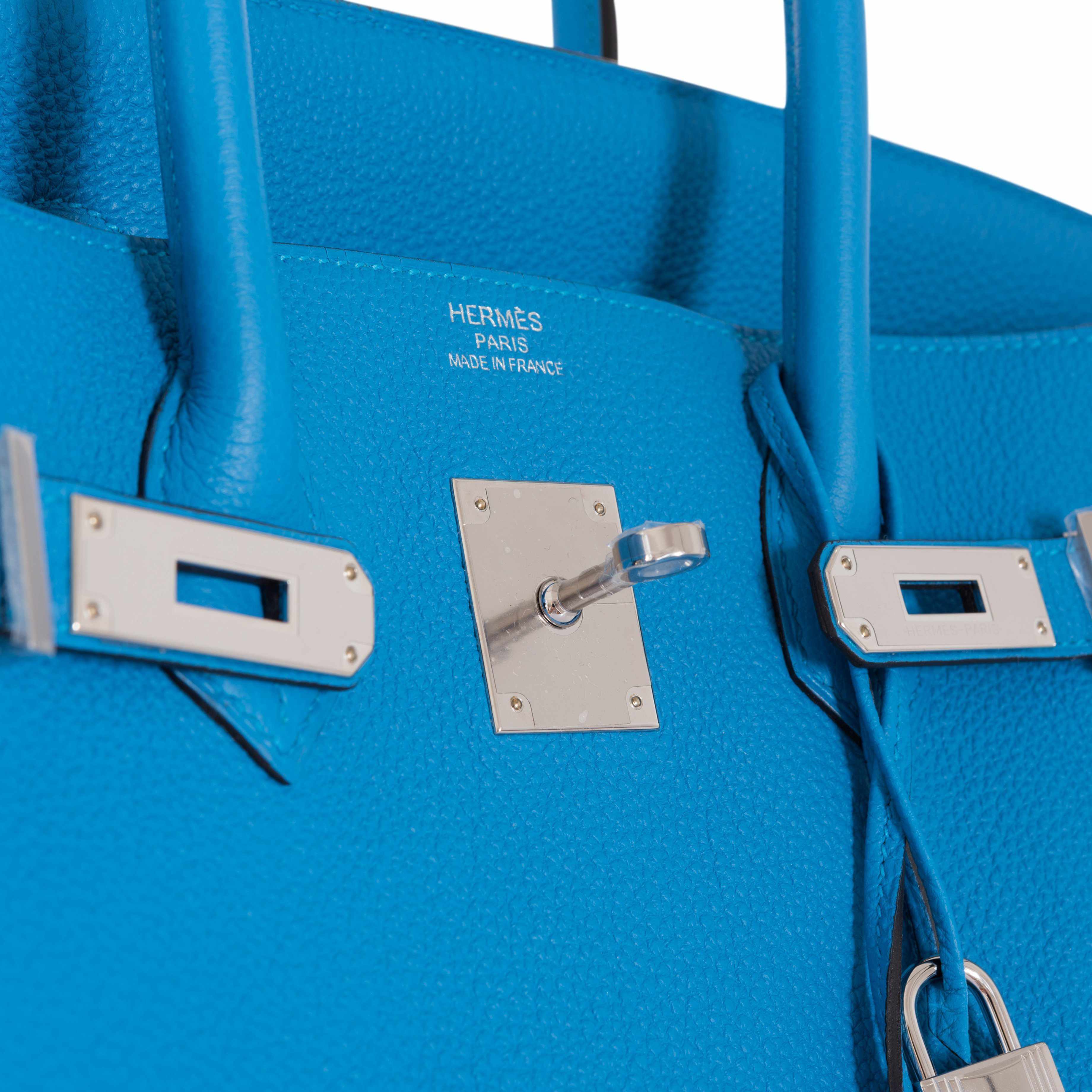 Hermès Birkin 35 Blue Zanzibar Togo Palladium Hardware