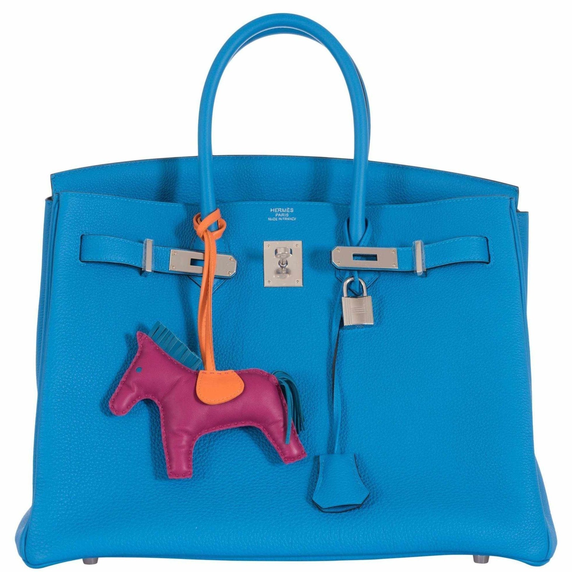 Hermès Birkin 35 Blue Zanzibar Togo Palladium Hardware