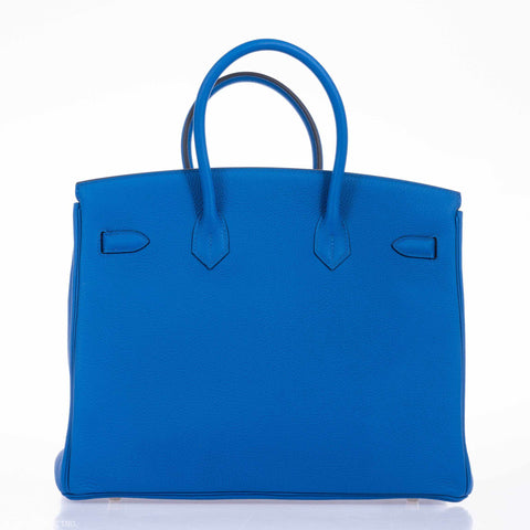 Hermès Birkin 35 Blue Zellige Togo Palladium Hardware