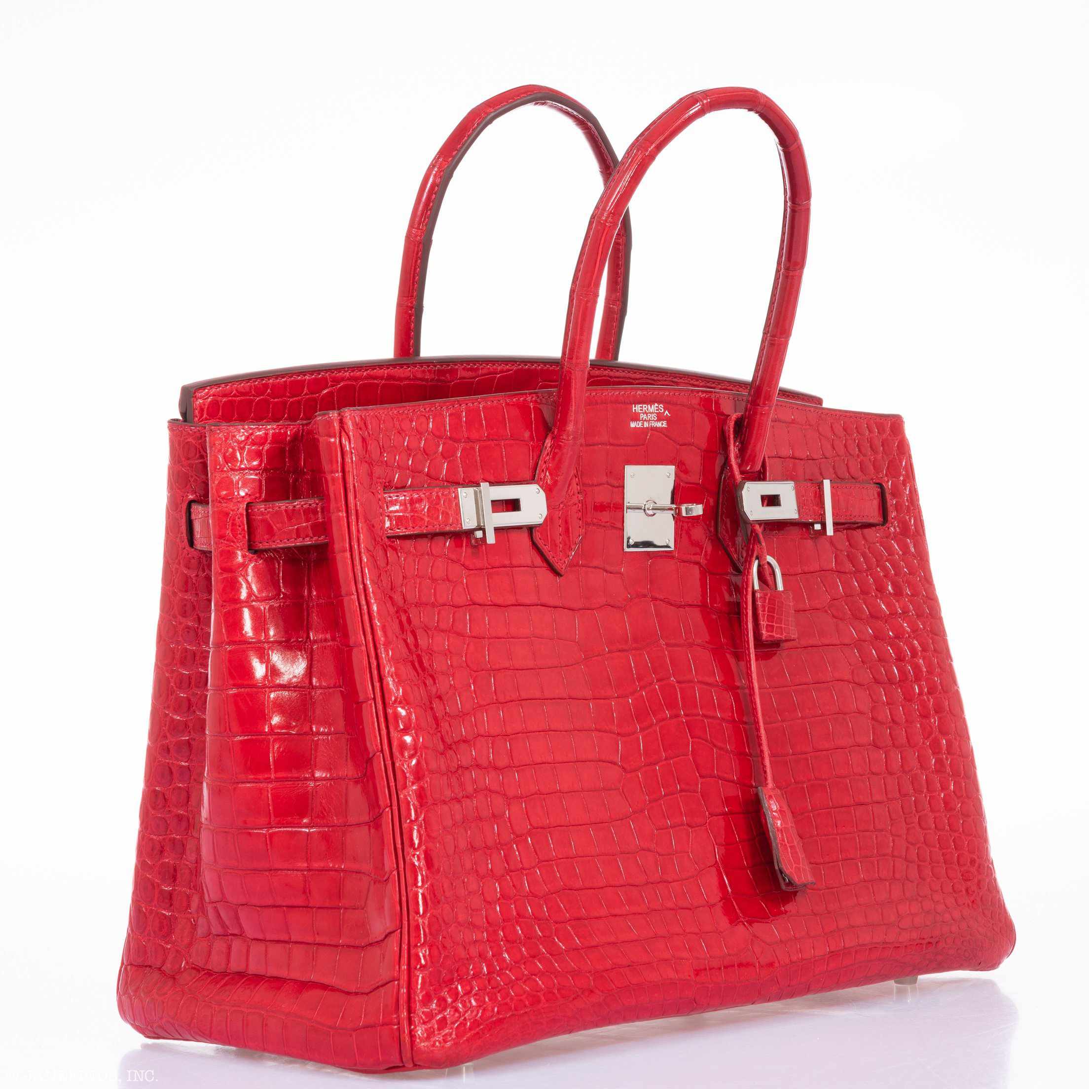 Hermès Birkin 35 Braise Porosus Crocodile Palladium Hardware