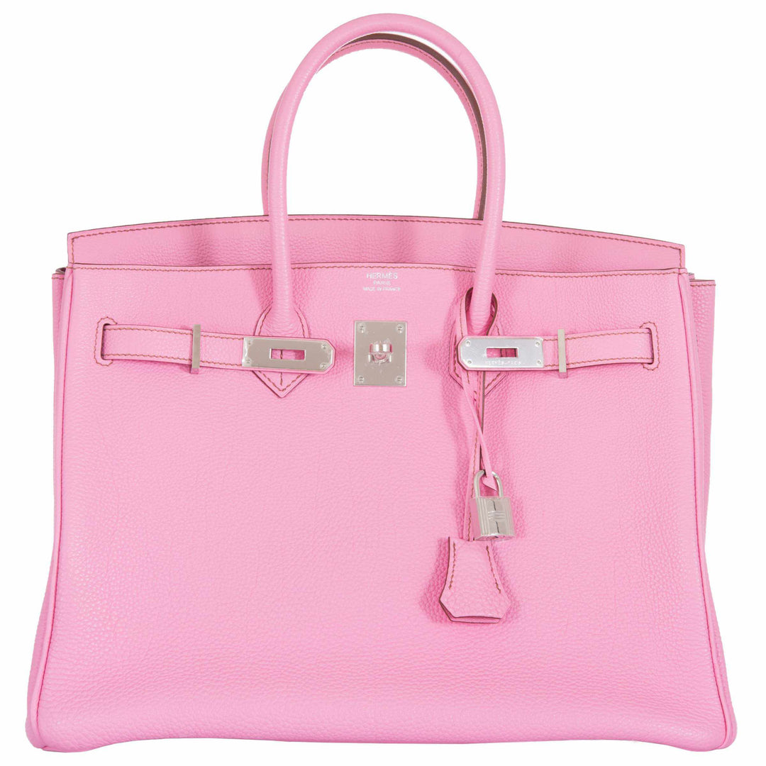 Hermes Birkin 35 Bubblegum 5P Pink Palladium Hardware - – JaneFinds