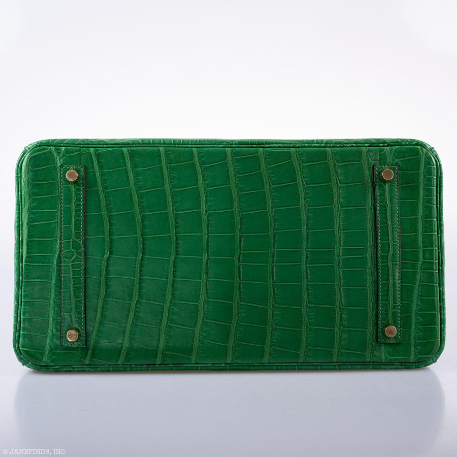 Hermès Birkin 35 Cactus Matte Alligator Gold Hardware