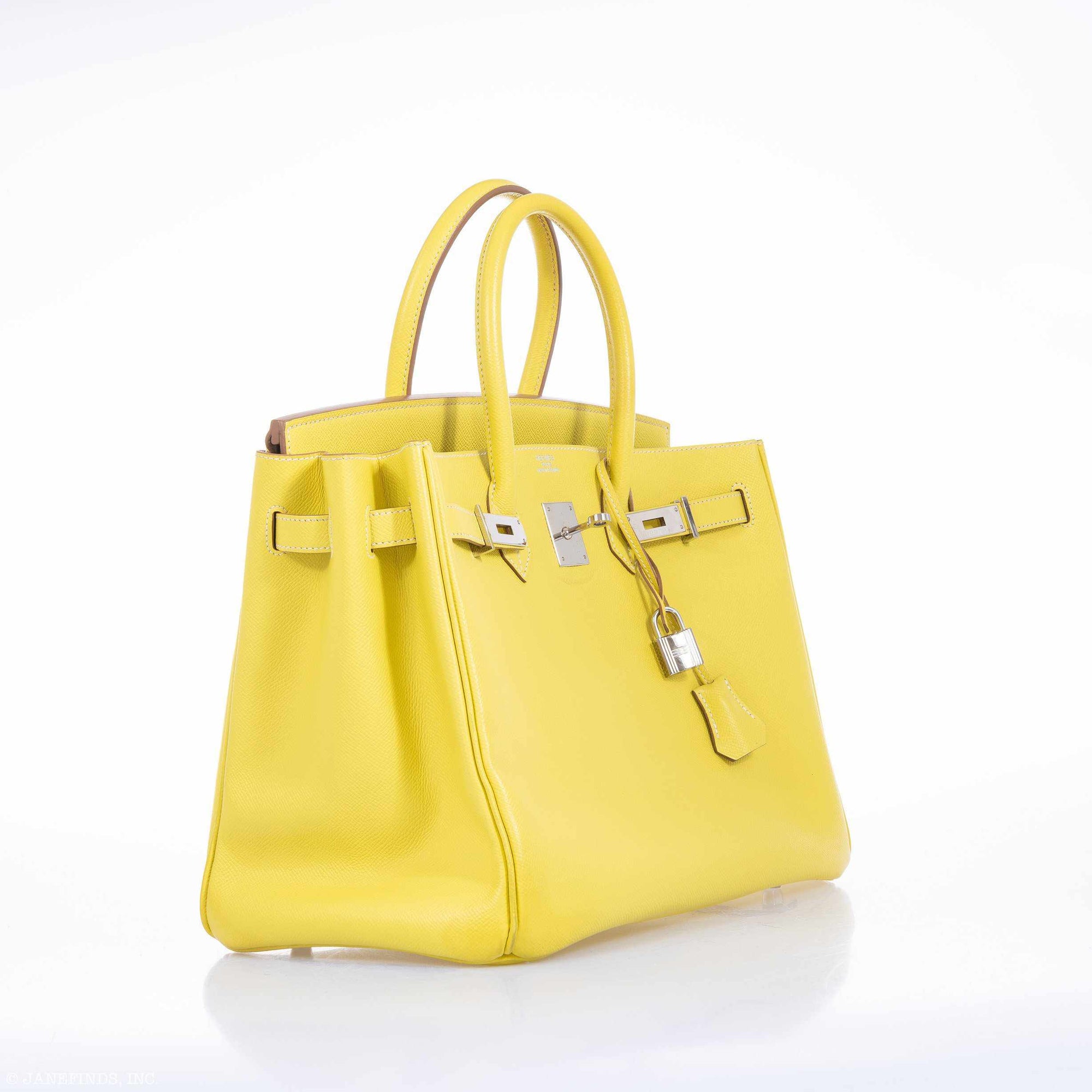 Hermès Birkin 35 Candy Collection Lime Epsom & Gris Perle Palladium Hardware