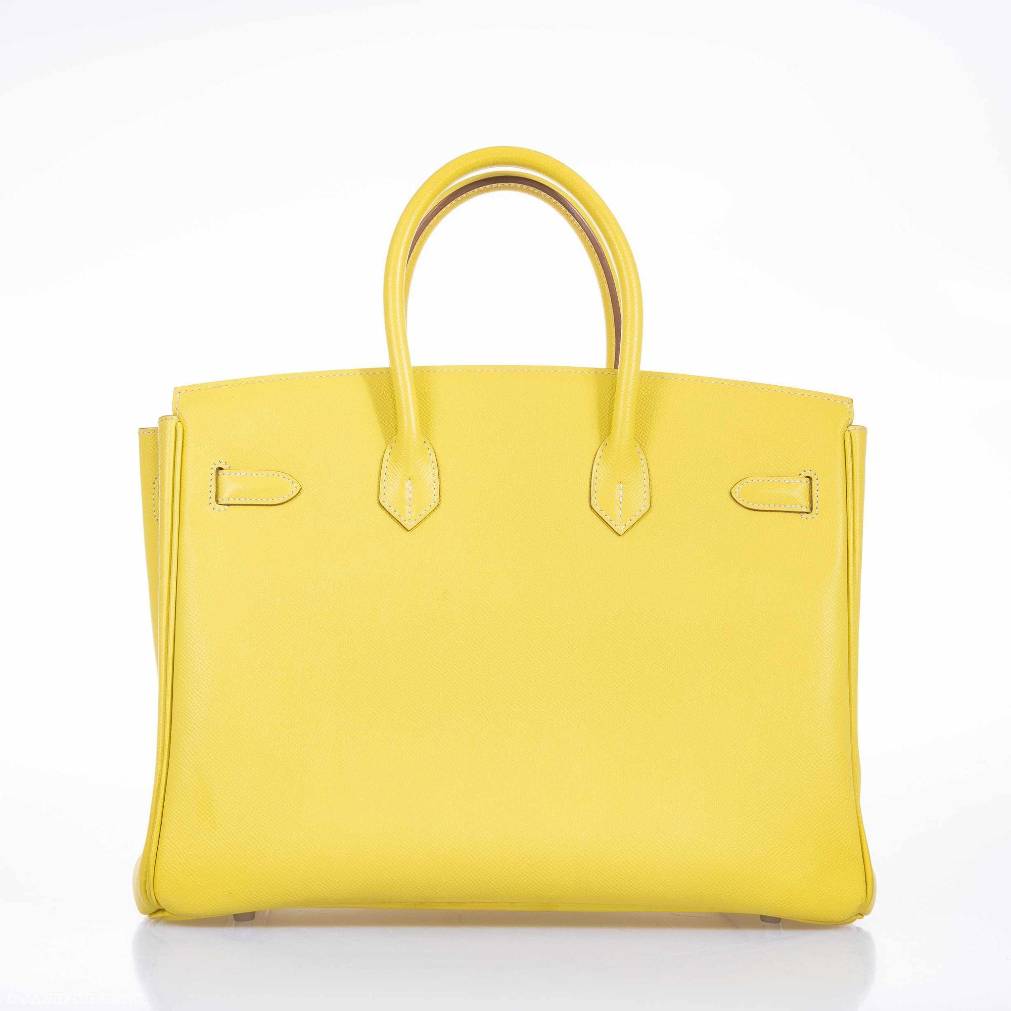 Hermès Birkin 35 Candy Collection Lime Epsom & Gris Perle Palladium Hardware