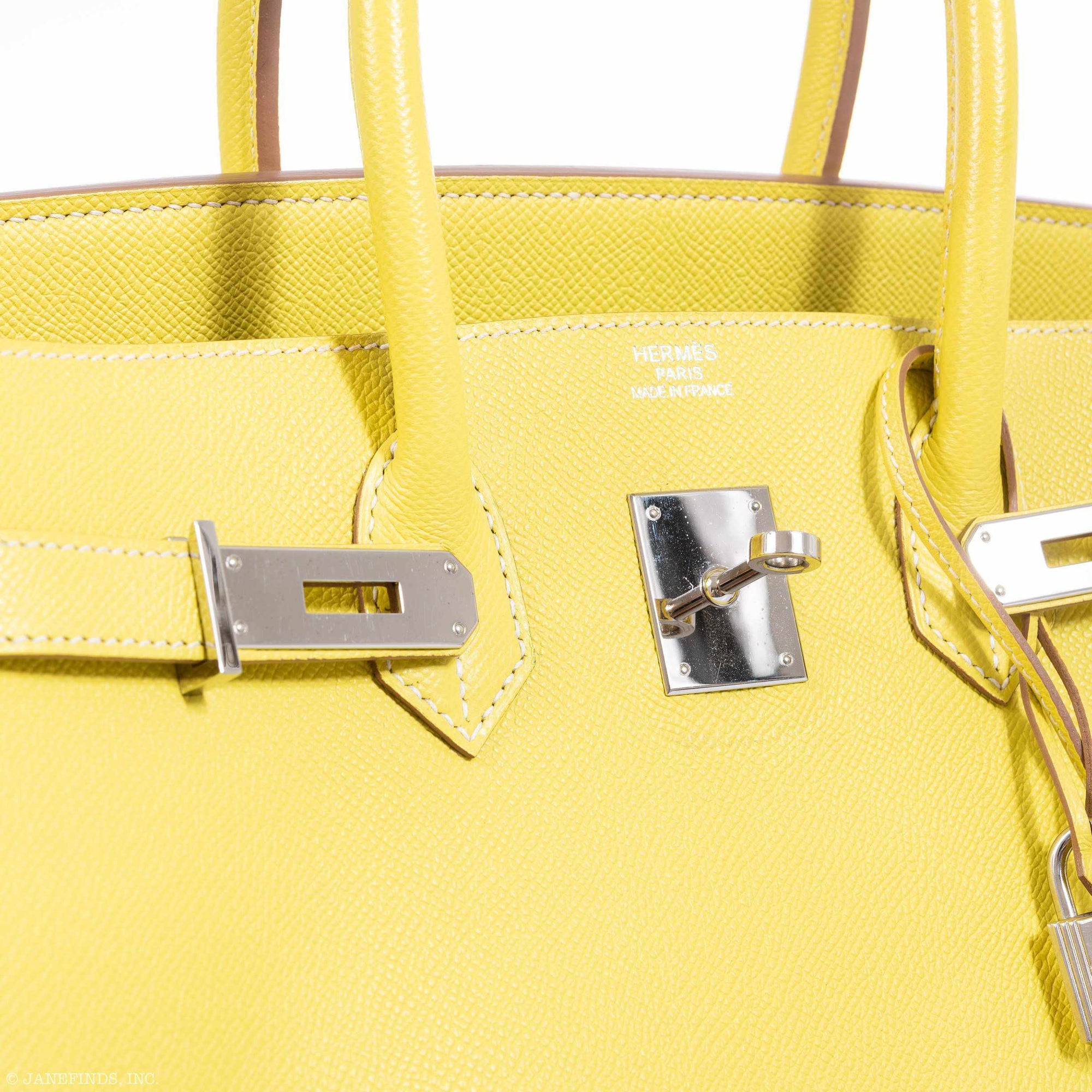 Hermès Birkin 35 Candy Collection Lime Epsom & Gris Perle Palladium Hardware