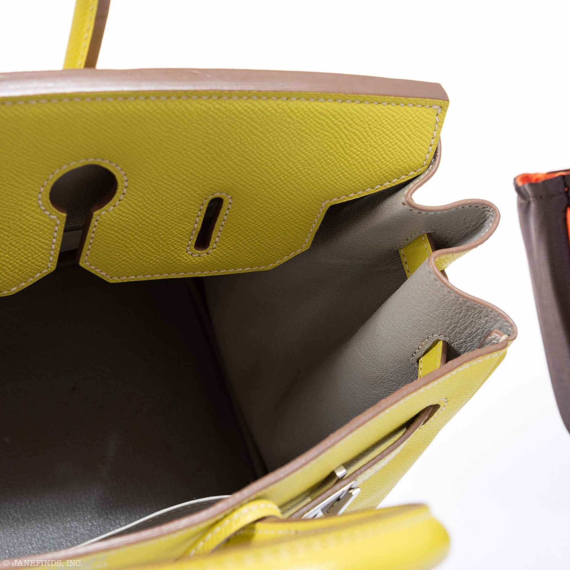 Hermès Birkin 35 Candy Collection Lime Epsom & Gris Perle Palladium Hardware