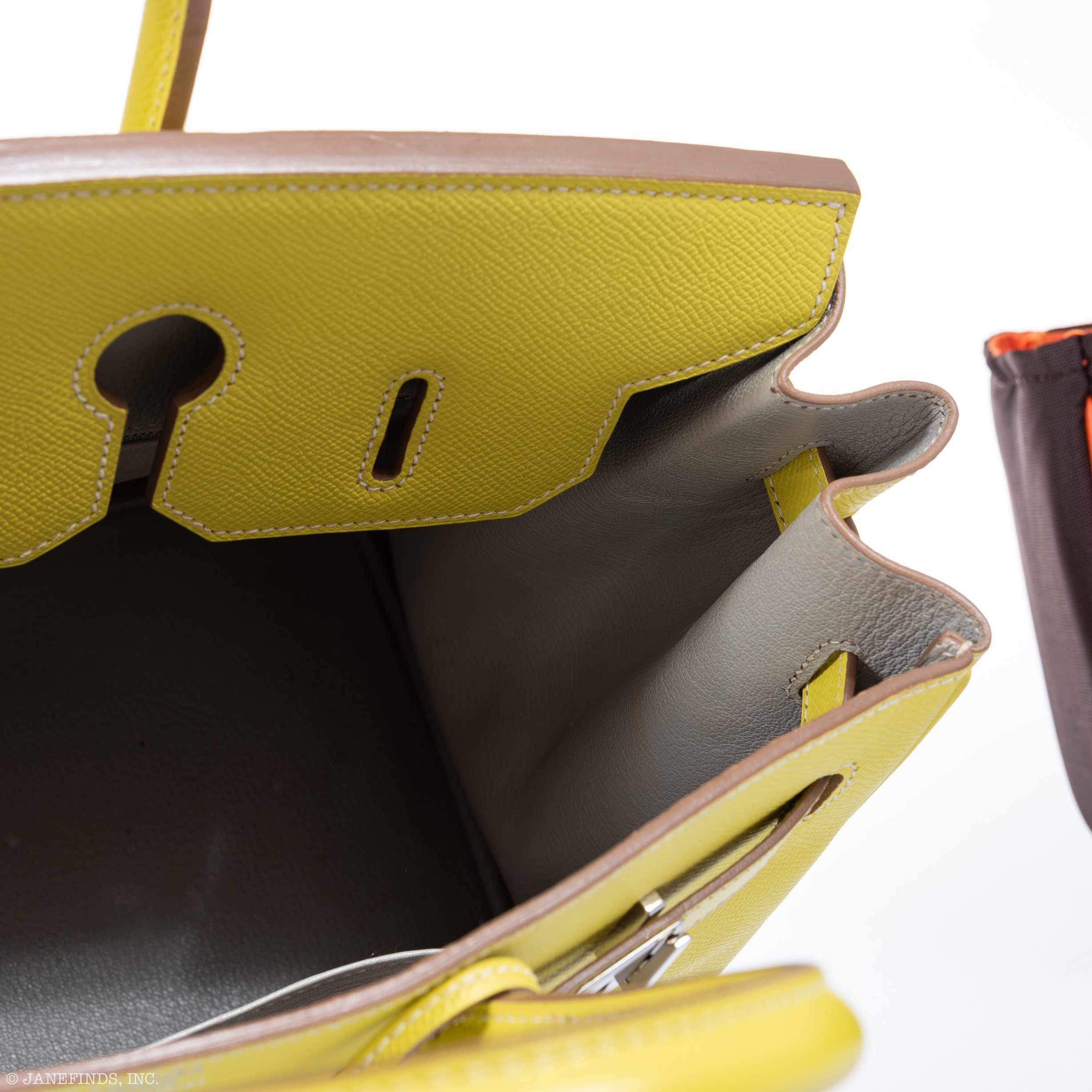 Hermès Birkin 35 Candy Collection Lime Epsom & Gris Perle Palladium Hardware