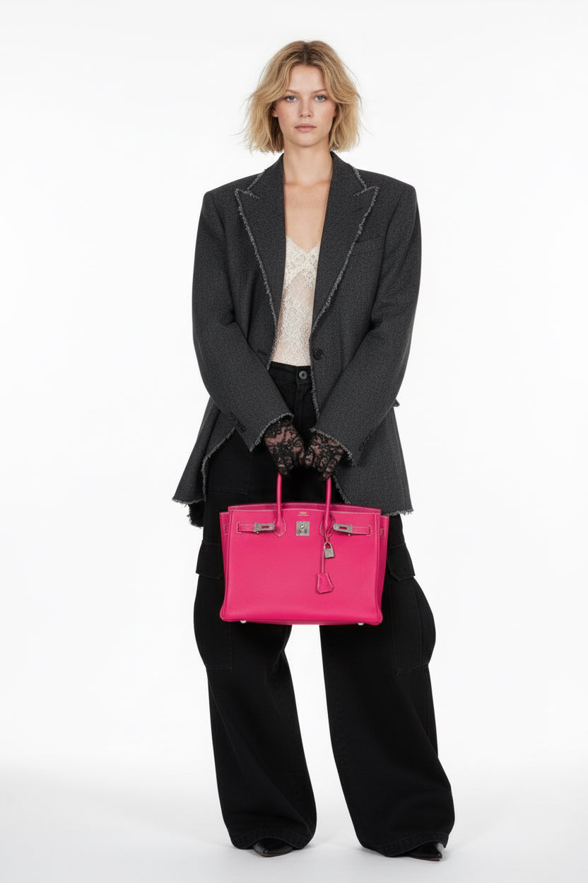 Hermès Birkin 35 Candy Collection Rose Tyrien and Rubis Epsom Palladium Hardware