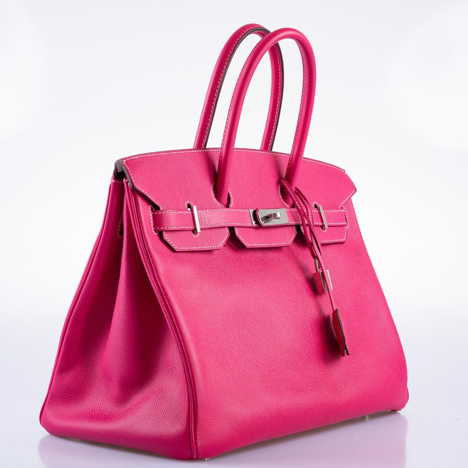 Hermès Birkin 35 Candy Collection Rose Tyrien and Rubis Epsom Palladium Hardware