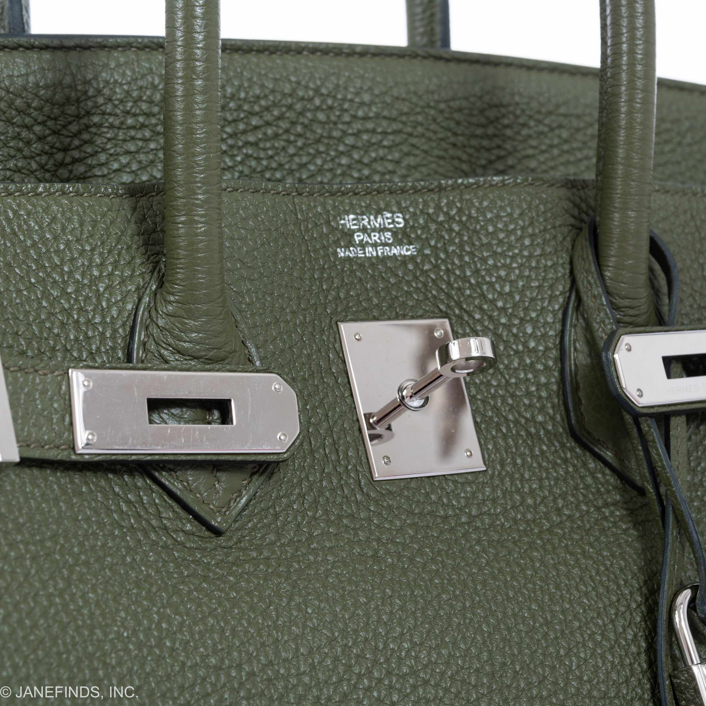 Hermès Birkin 35 Canopee Army Green Togo Palladium Hardware