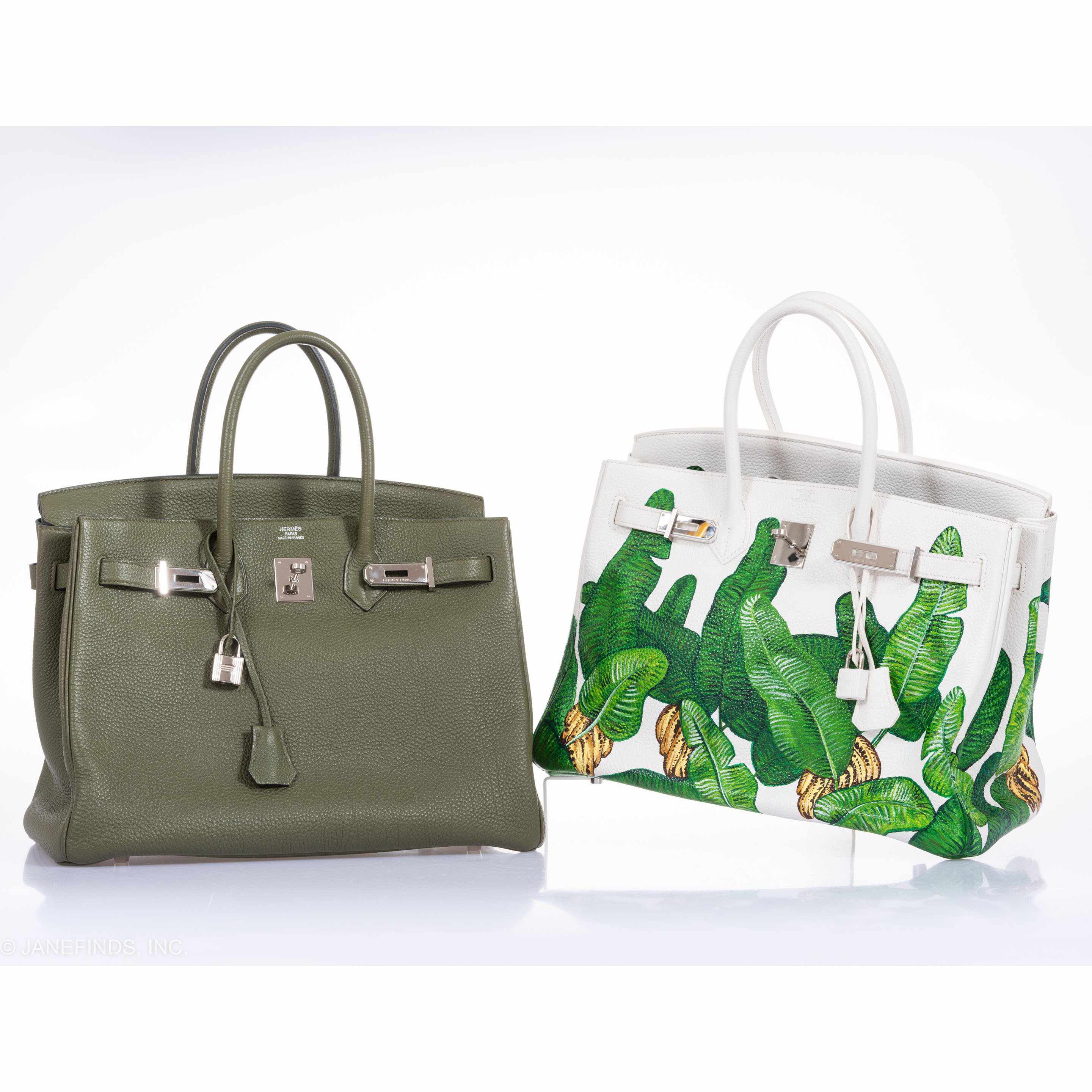 Hermès Birkin 35 Canopee Army Green Togo Palladium Hardware