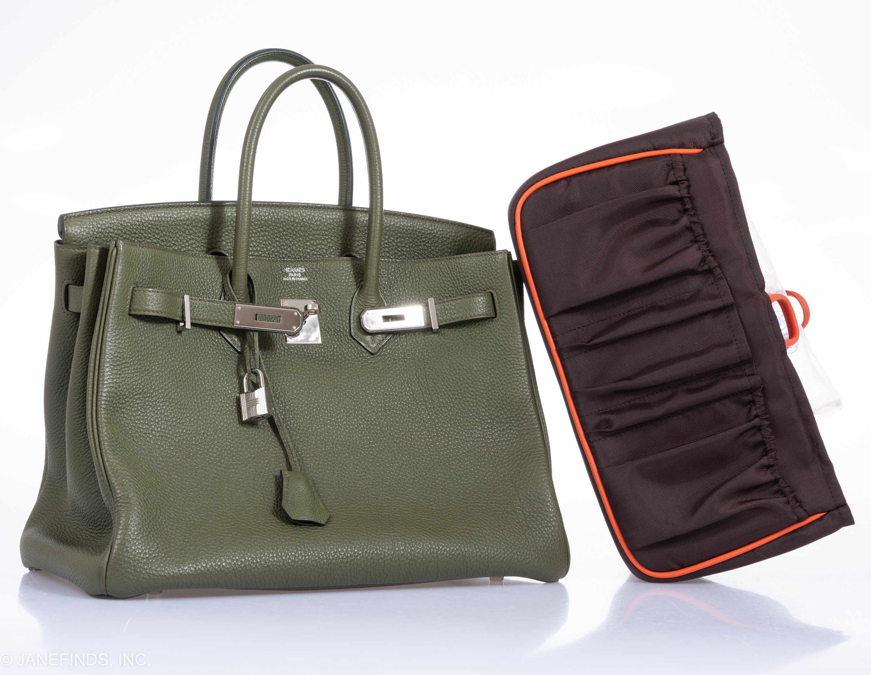 Hermès Birkin 35 Canopee Army Green Togo Palladium Hardware