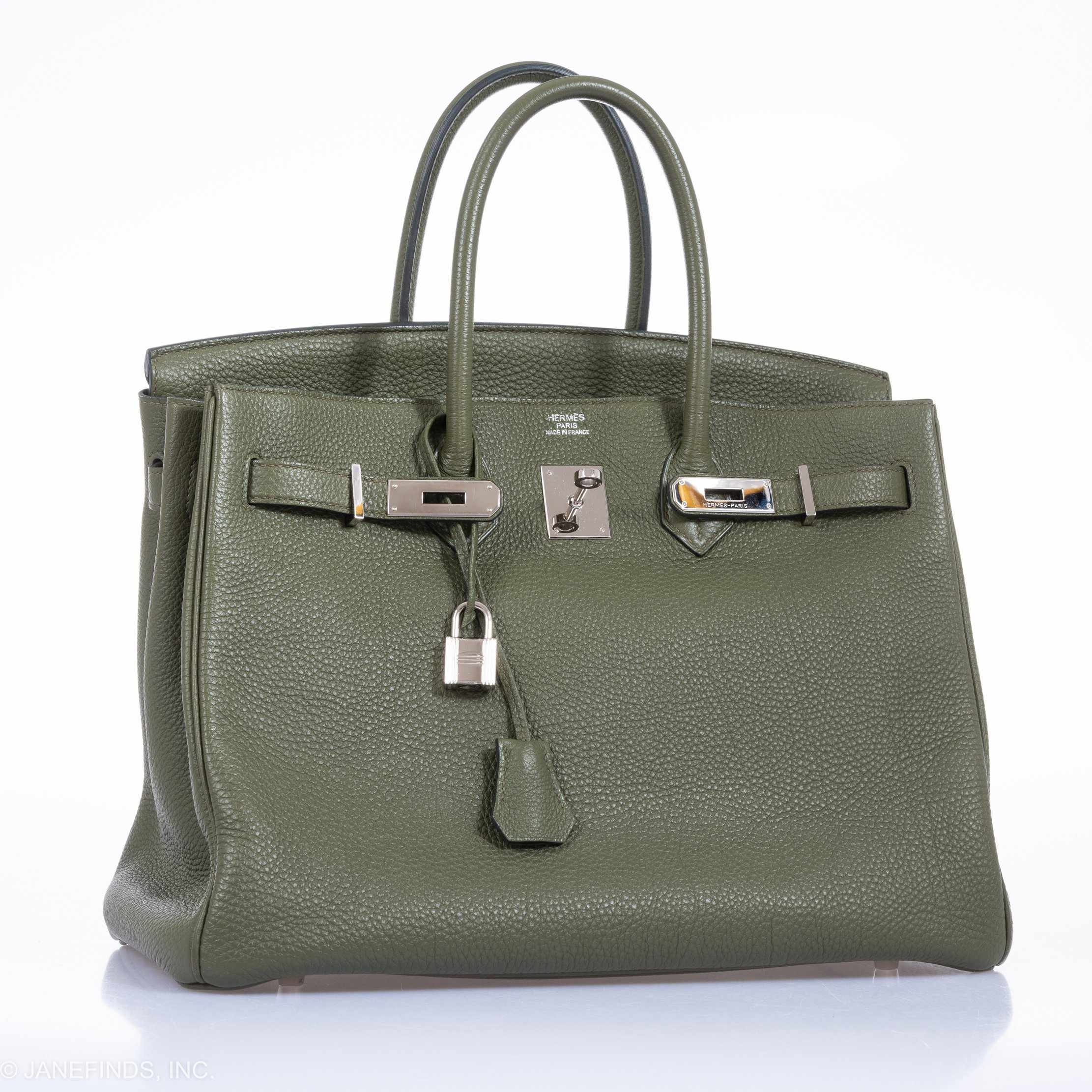 Hermès Birkin 35 Canopee Army Green Togo Palladium Hardware