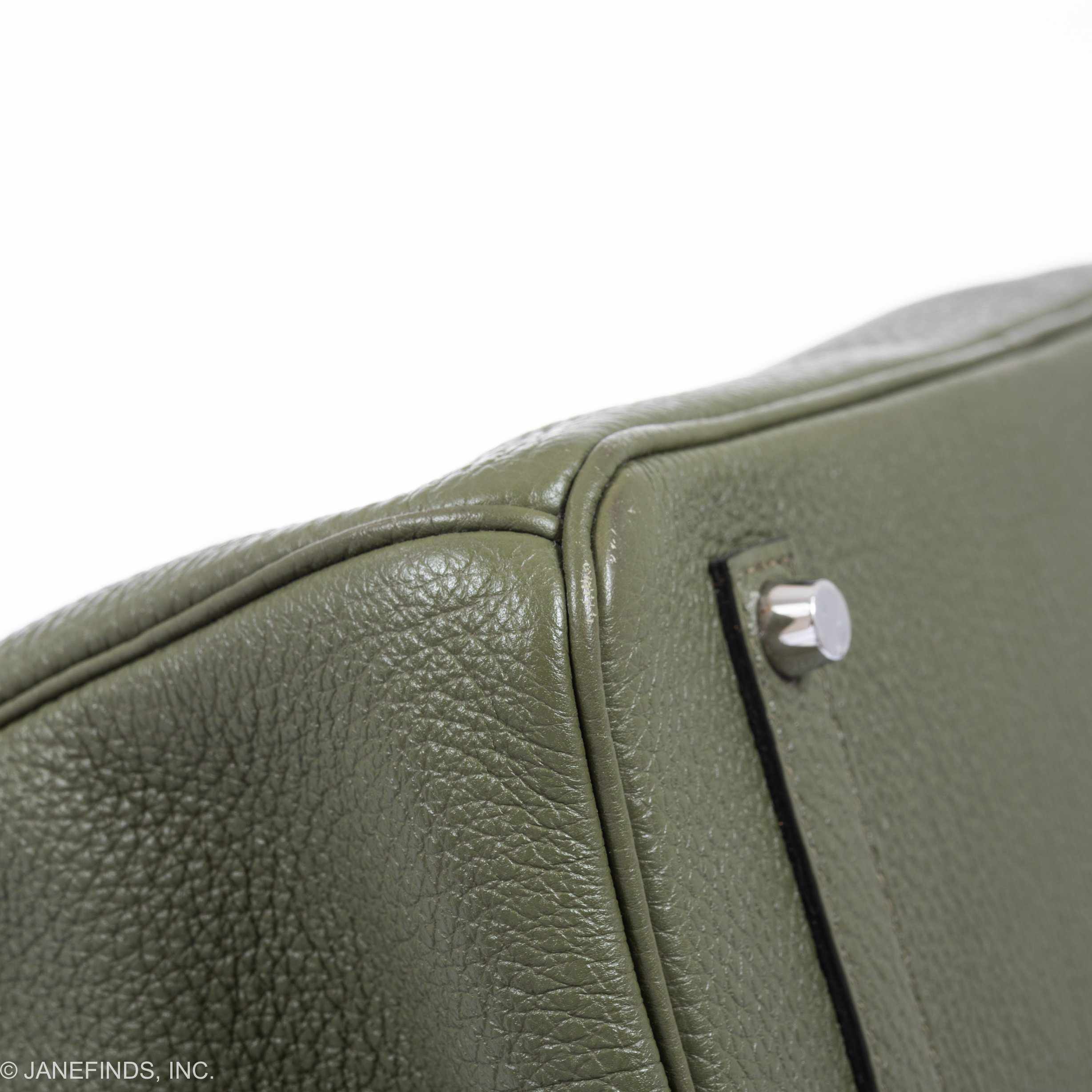 Hermès Birkin 35 Canopee Army Green Togo Palladium Hardware