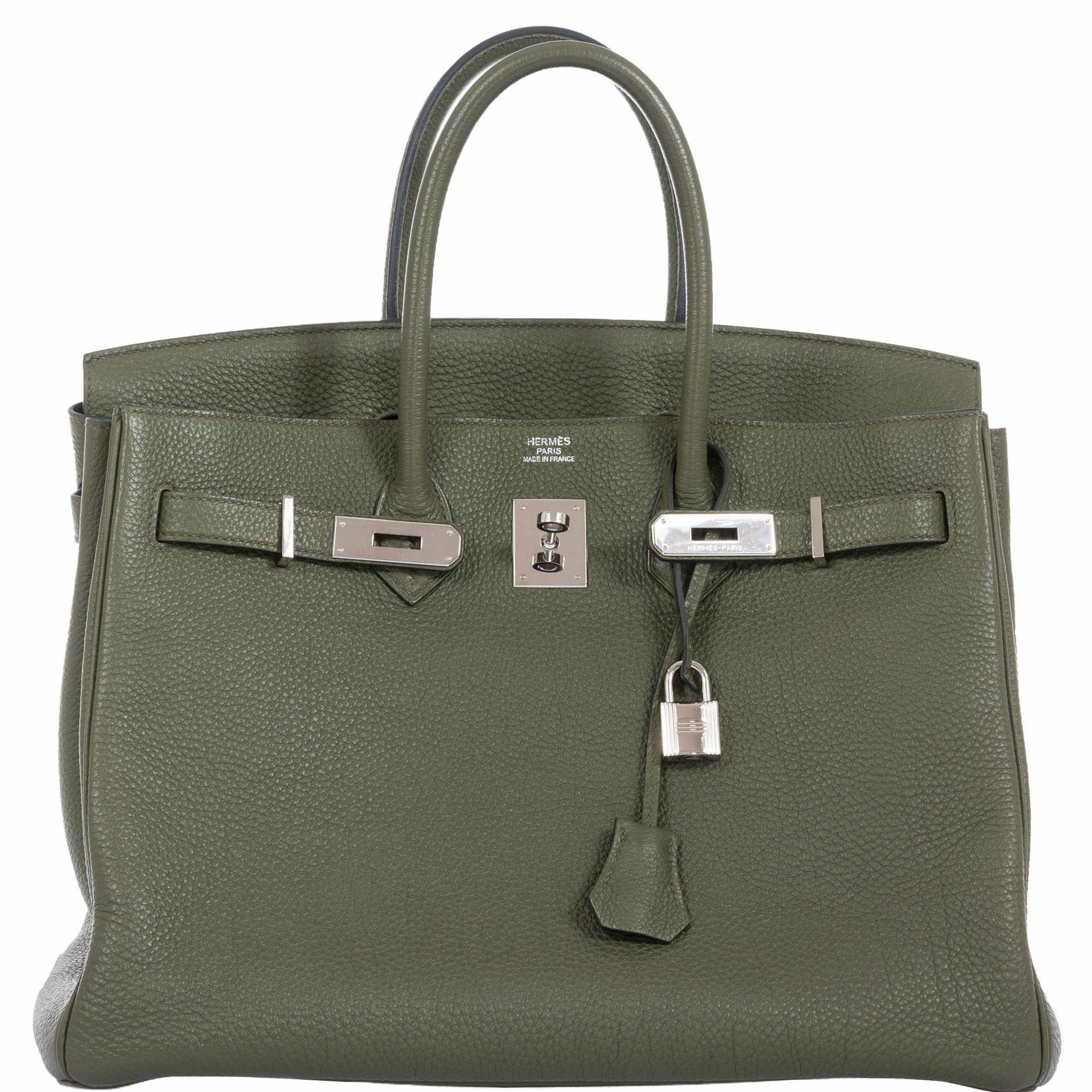 Hermès Birkin 35 Canopee Army Green Togo Palladium Hardware