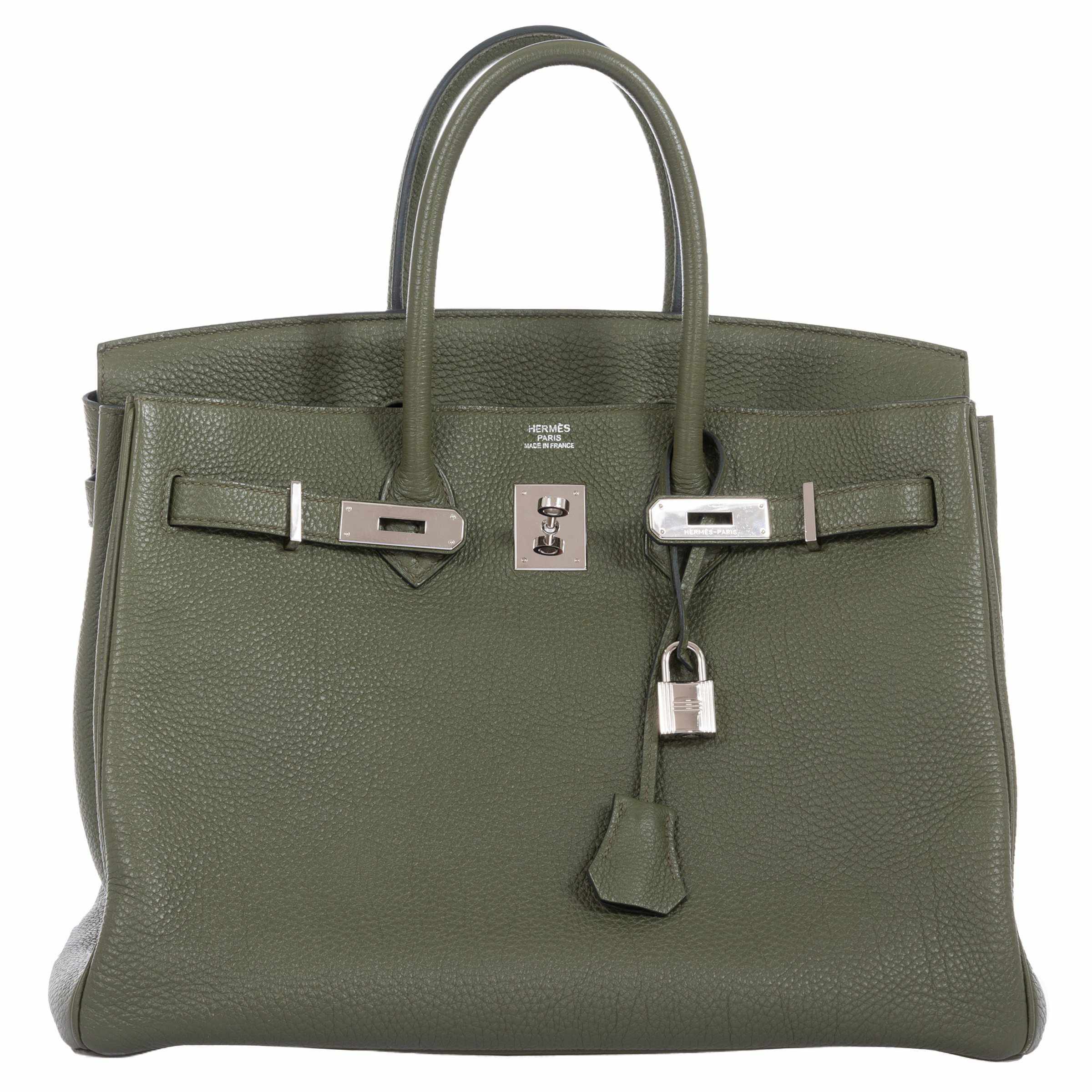 Hermès Birkin 35 Canopee Army Green Togo Palladium Hardware