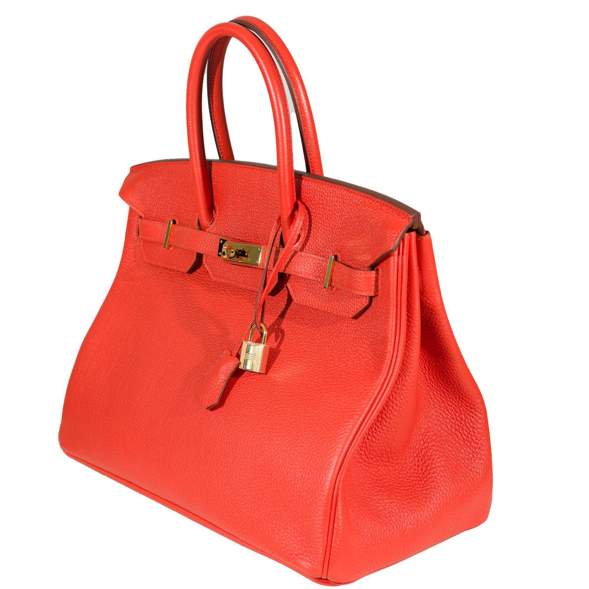 Hermès Birkin 35 Capucine Togo leather Gold Hardware