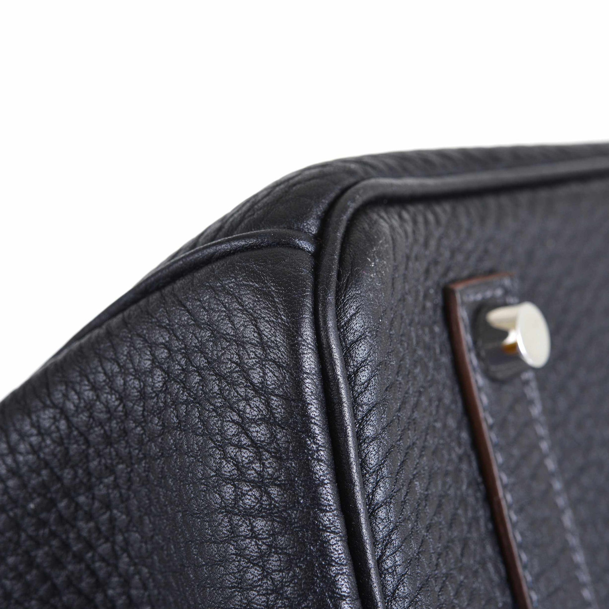 Hermès Birkin 35 Club Bleu Indigo Togo Rouge H Crin Fauve Barenia Palladium Hardware