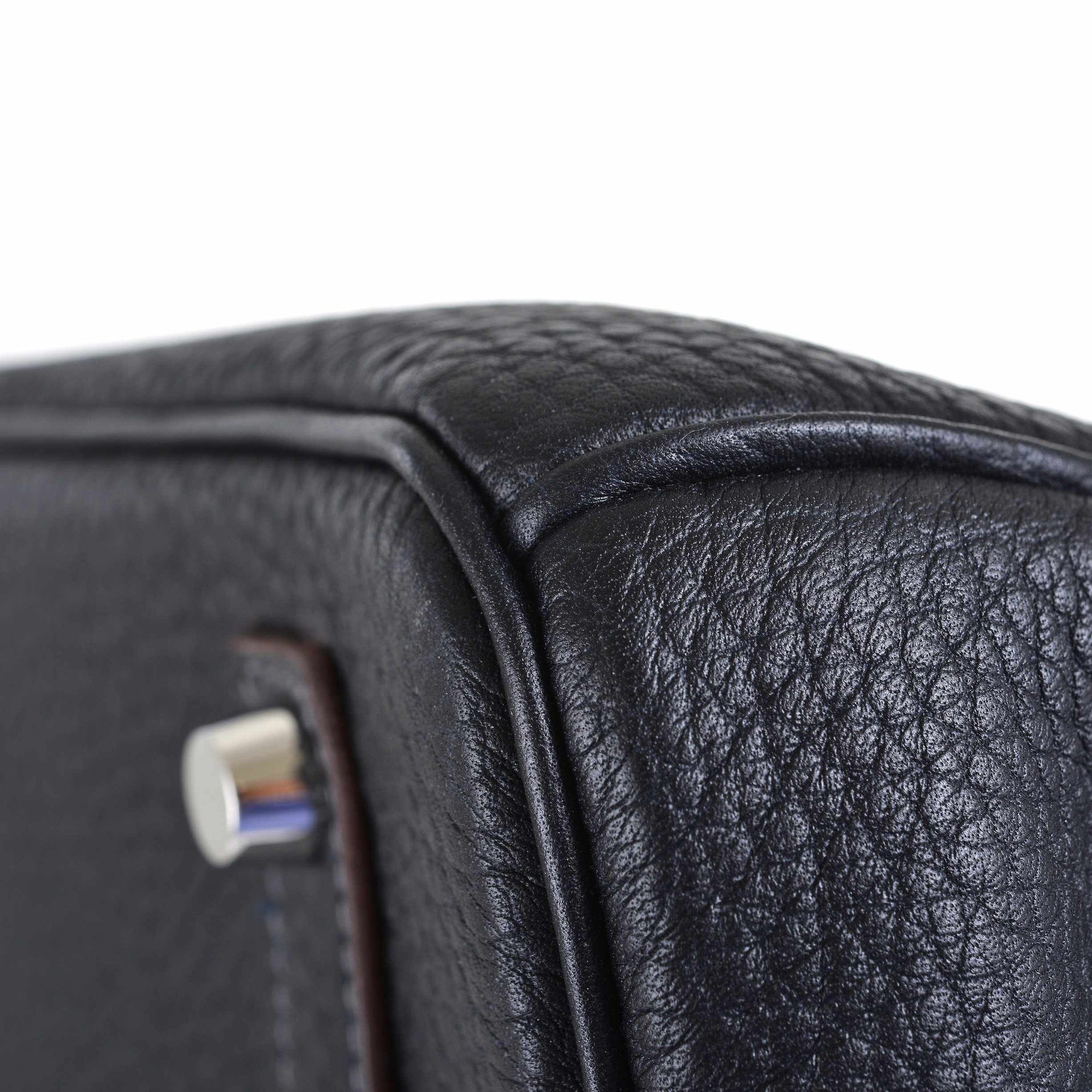 Hermès Birkin 35 Club Bleu Indigo Togo Rouge H Crin Fauve Barenia Palladium Hardware