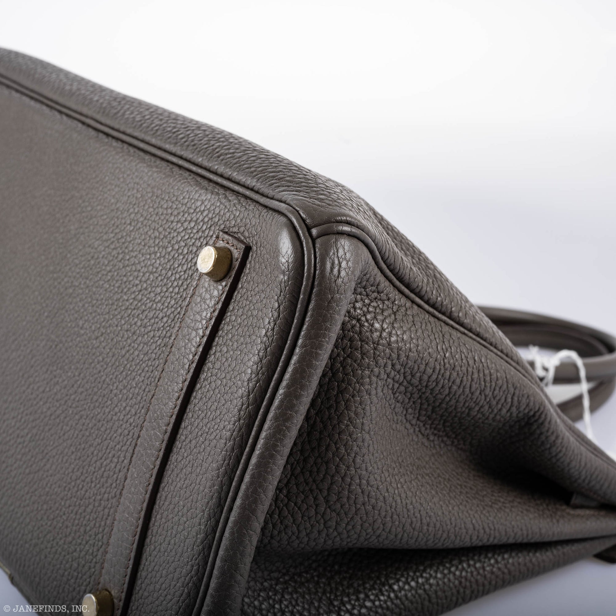 Hermès Birkin 35 Club Etain & Graphite Clemence Gris Fonce Lizard Permabrass Hardware