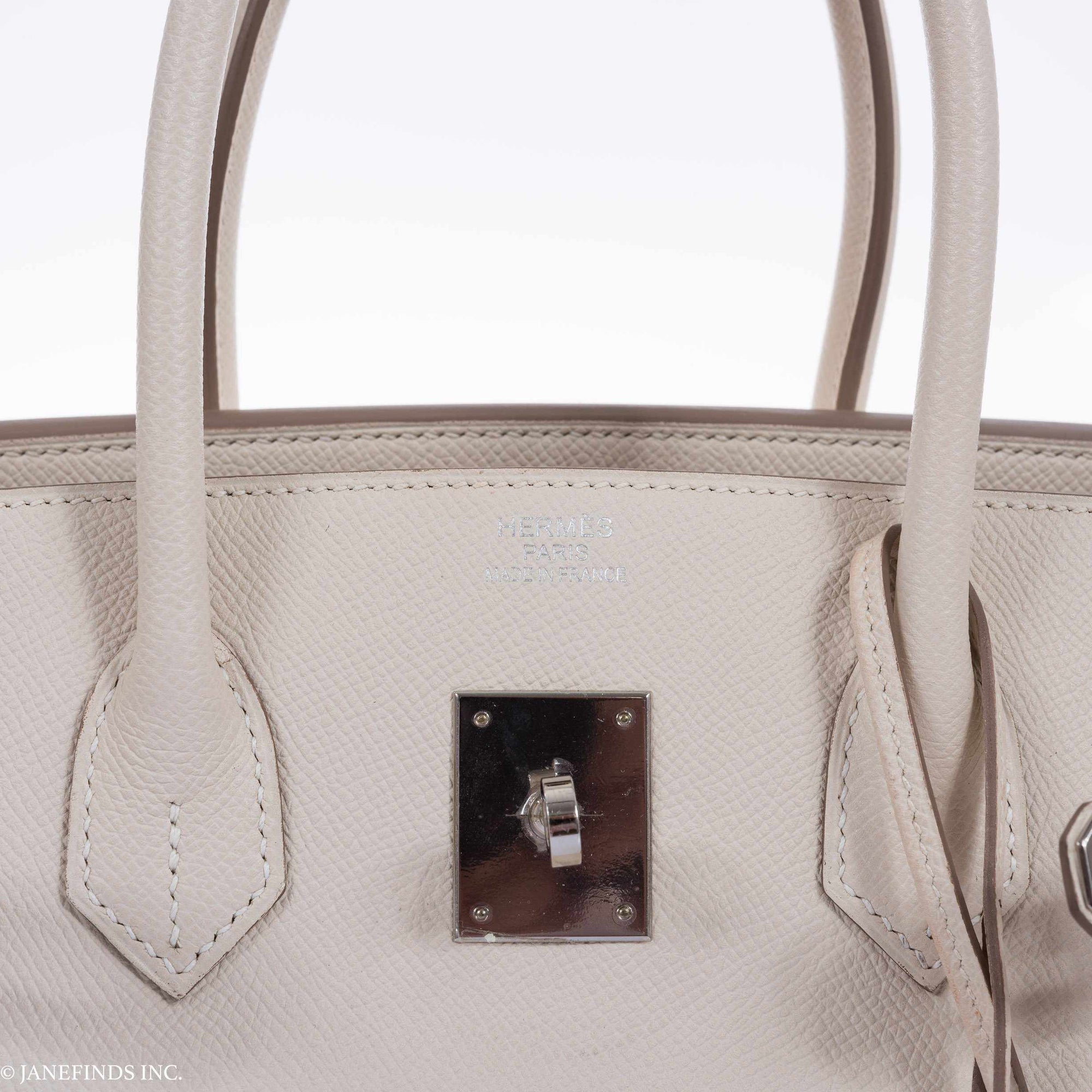 Hermès Birkin 35 Craie Epsom Palladium Hardware