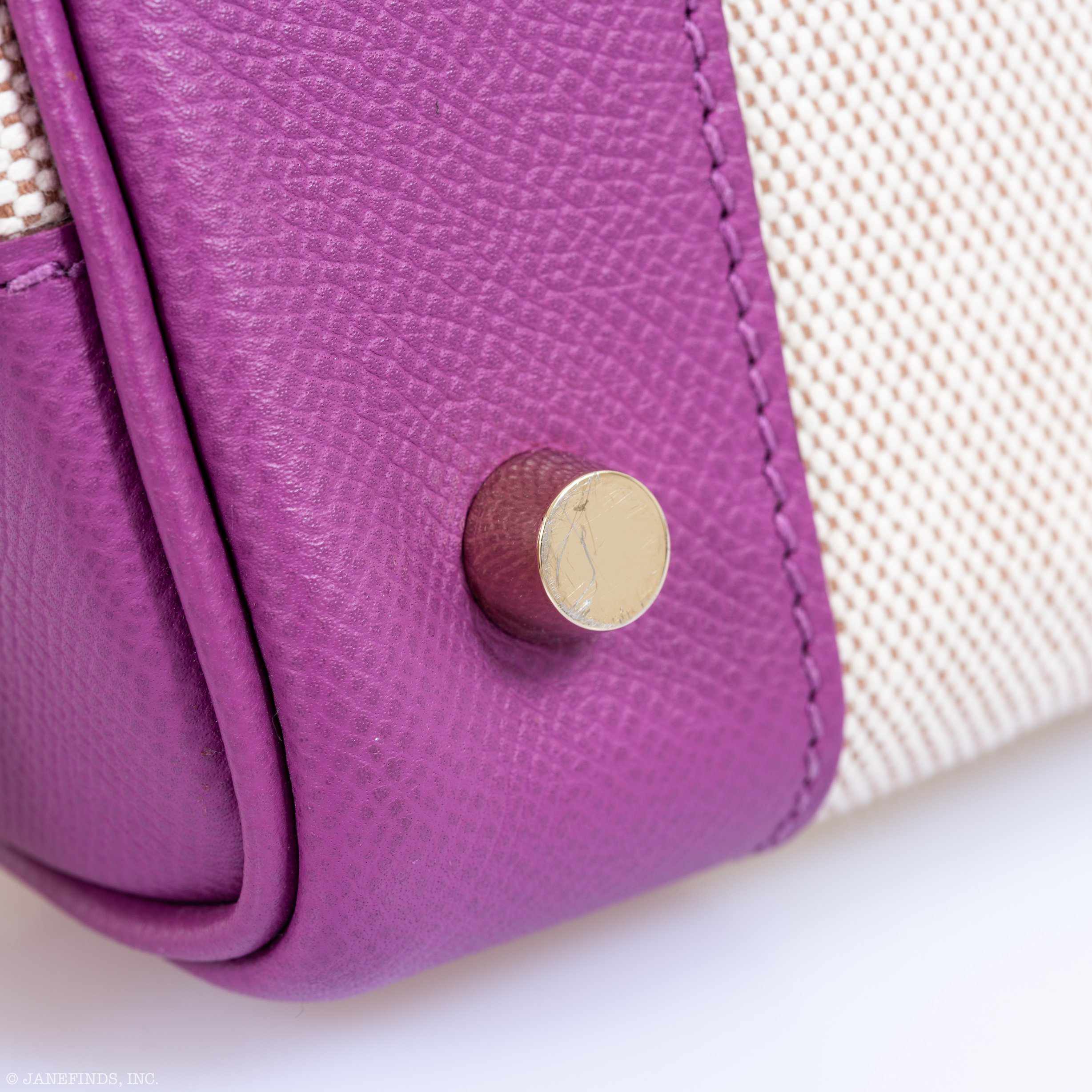 Hermès Birkin 35 Cyclamen Toile And Epsom Gold Hardware