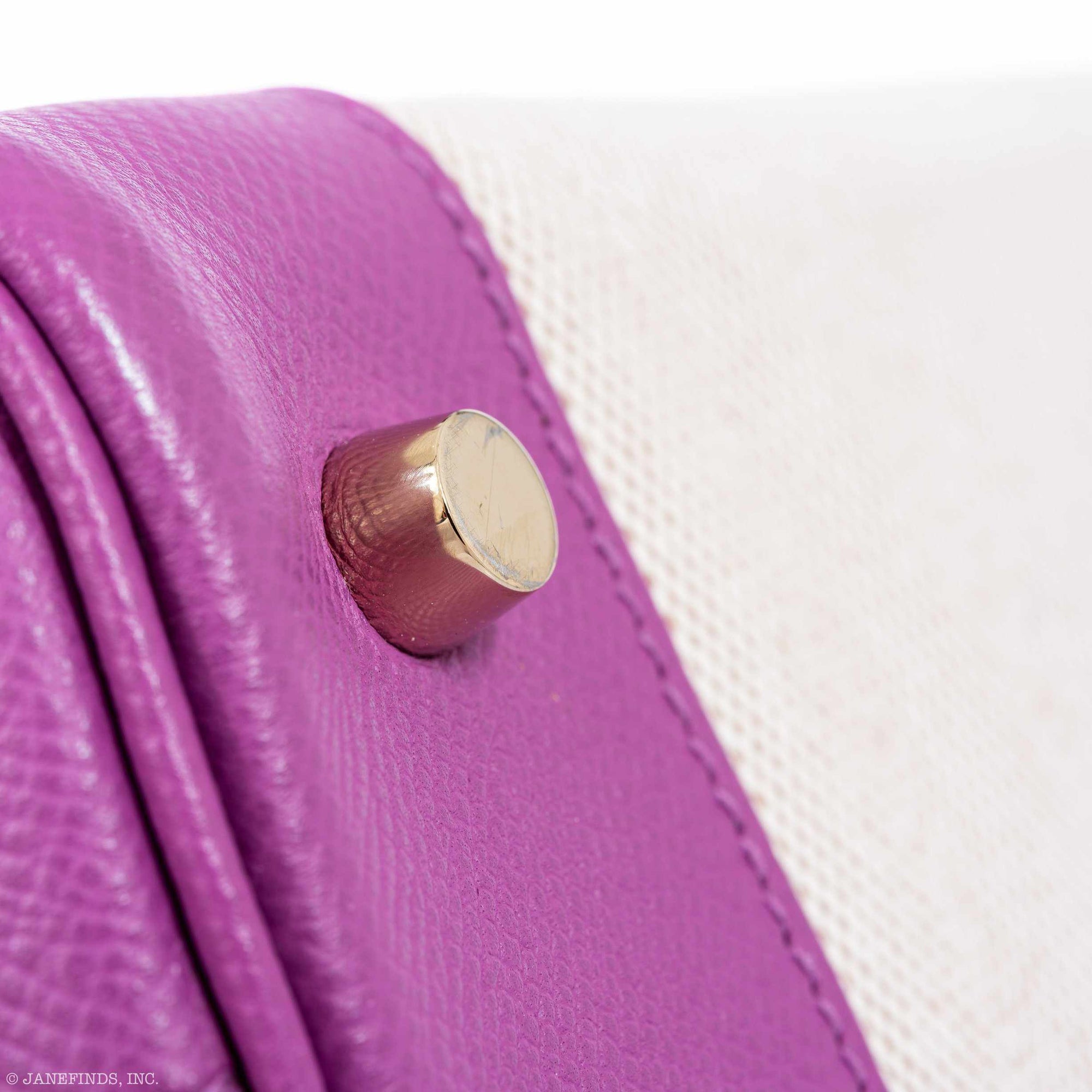 Hermès Birkin 35 Cyclamen Toile And Epsom Gold Hardware