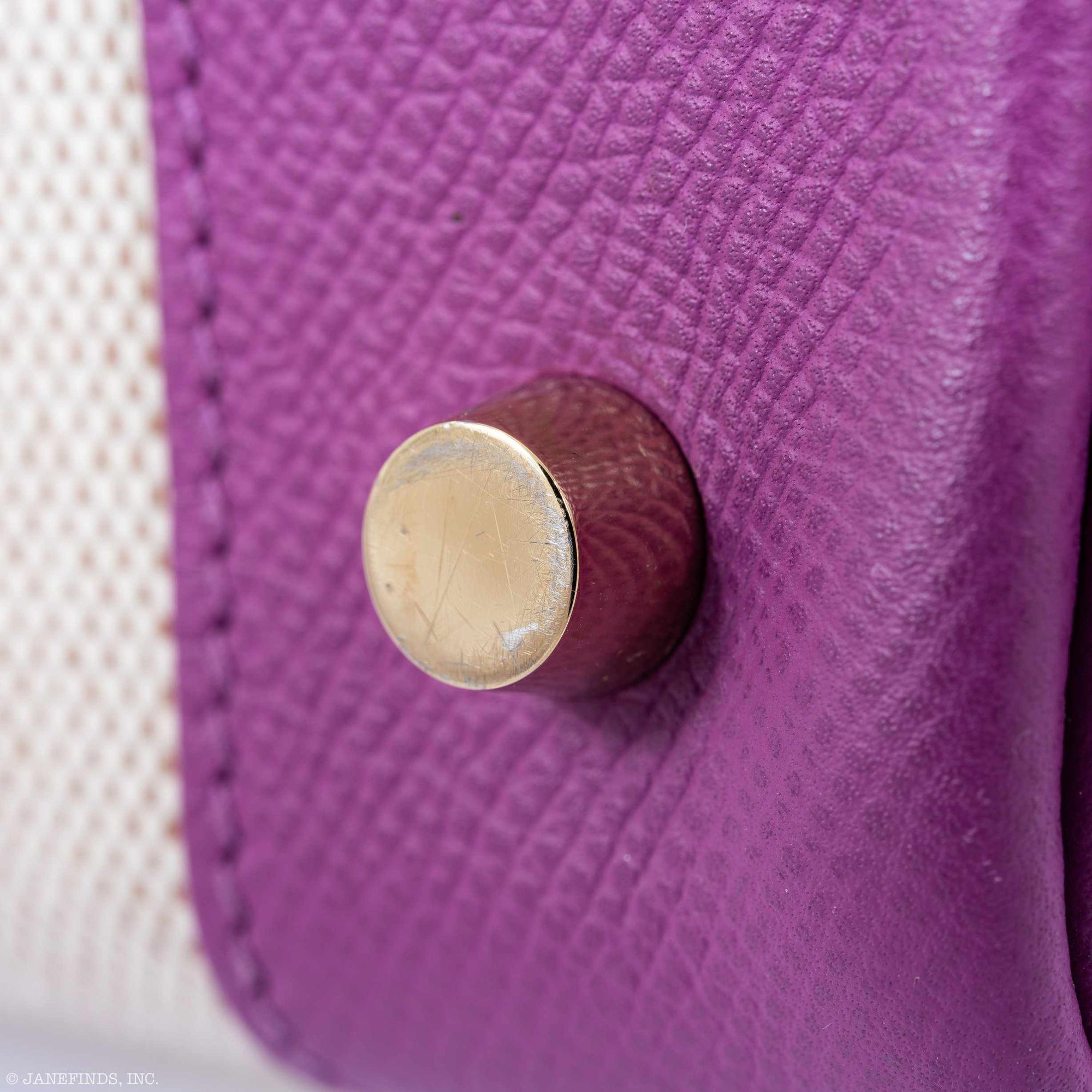 Hermès Birkin 35 Cyclamen Toile And Epsom Gold Hardware