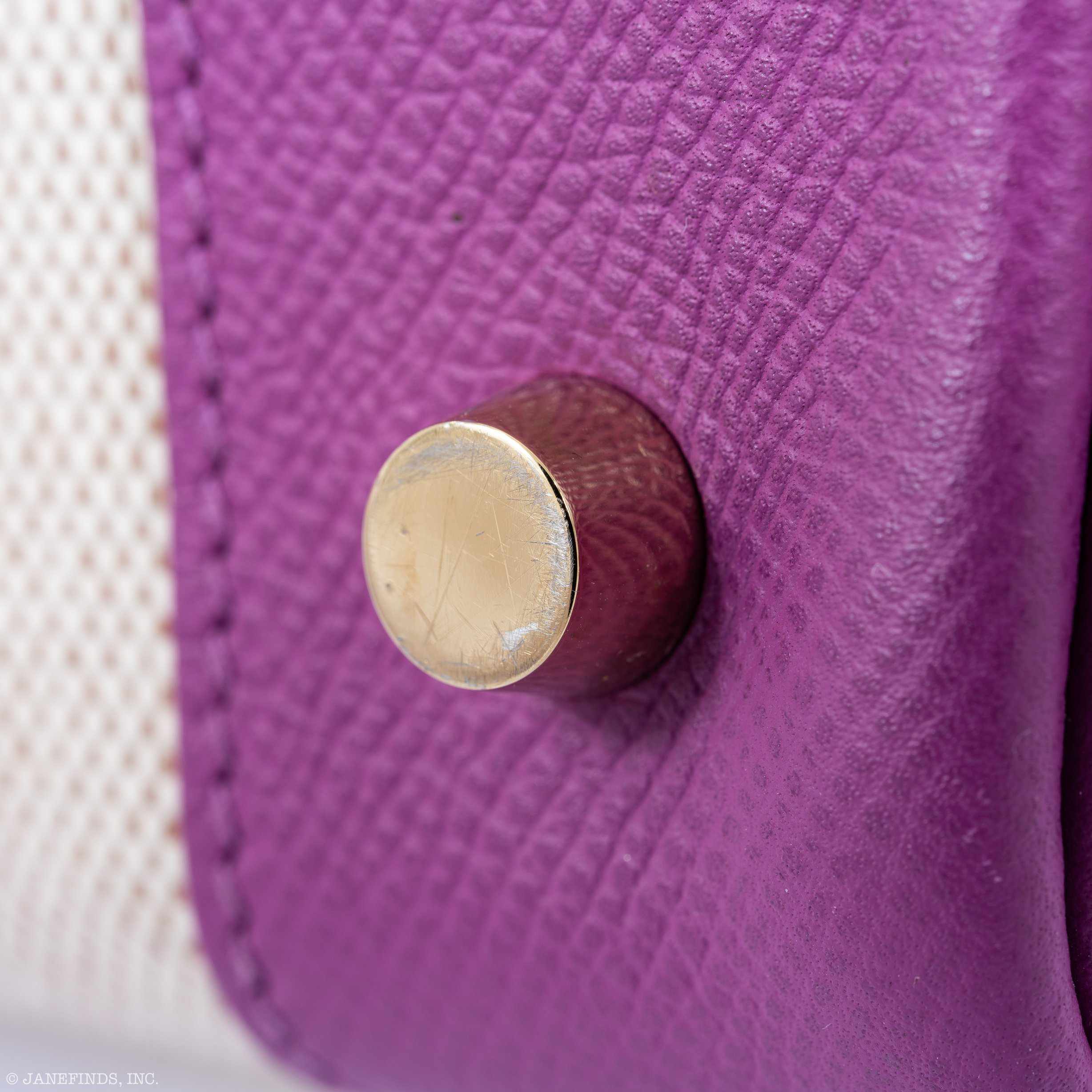 Hermès Birkin 35 Cyclamen Toile And Epsom Gold Hardware