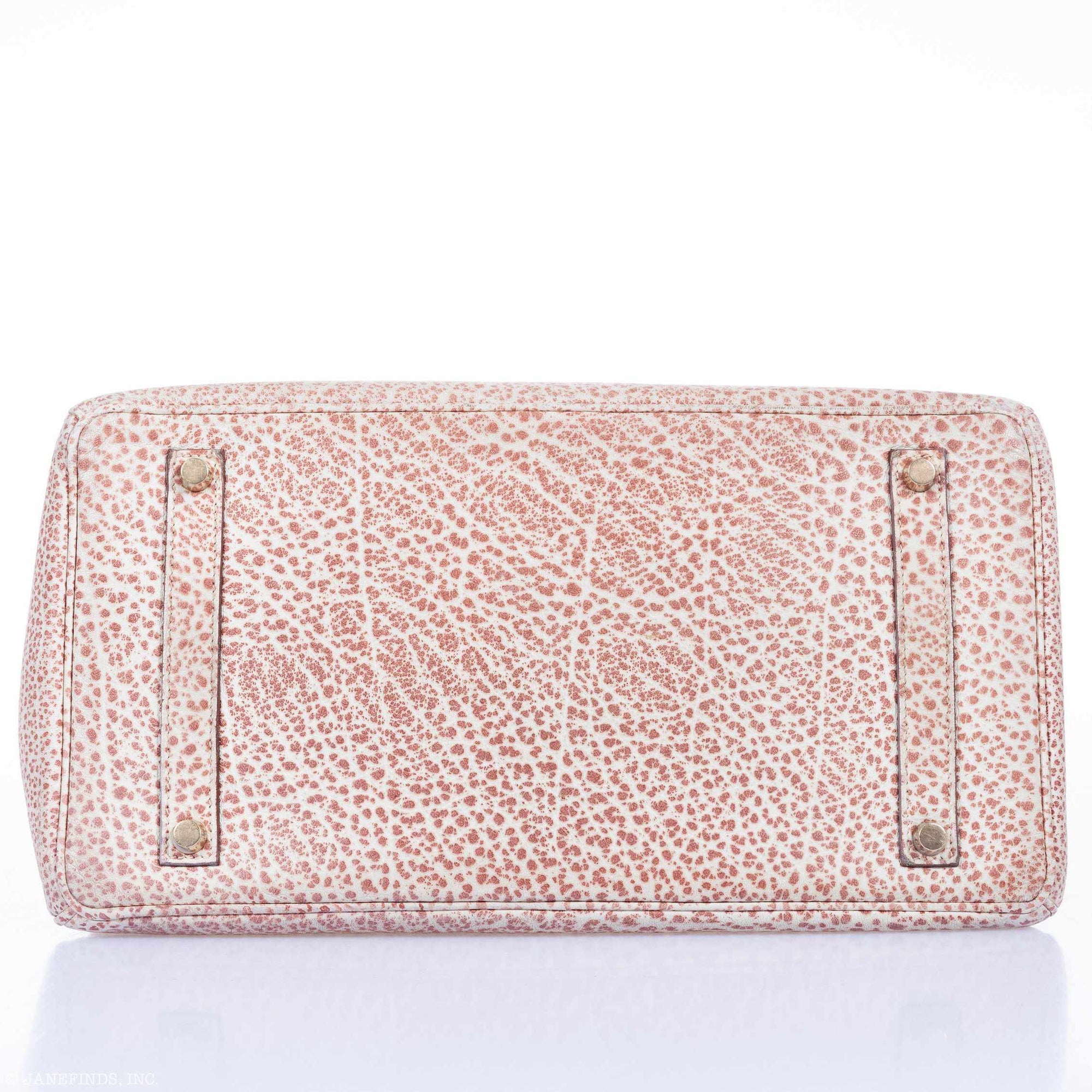 Hermès Birkin 35 Dalmatian Pink & White Buffalo Gold Hardware
