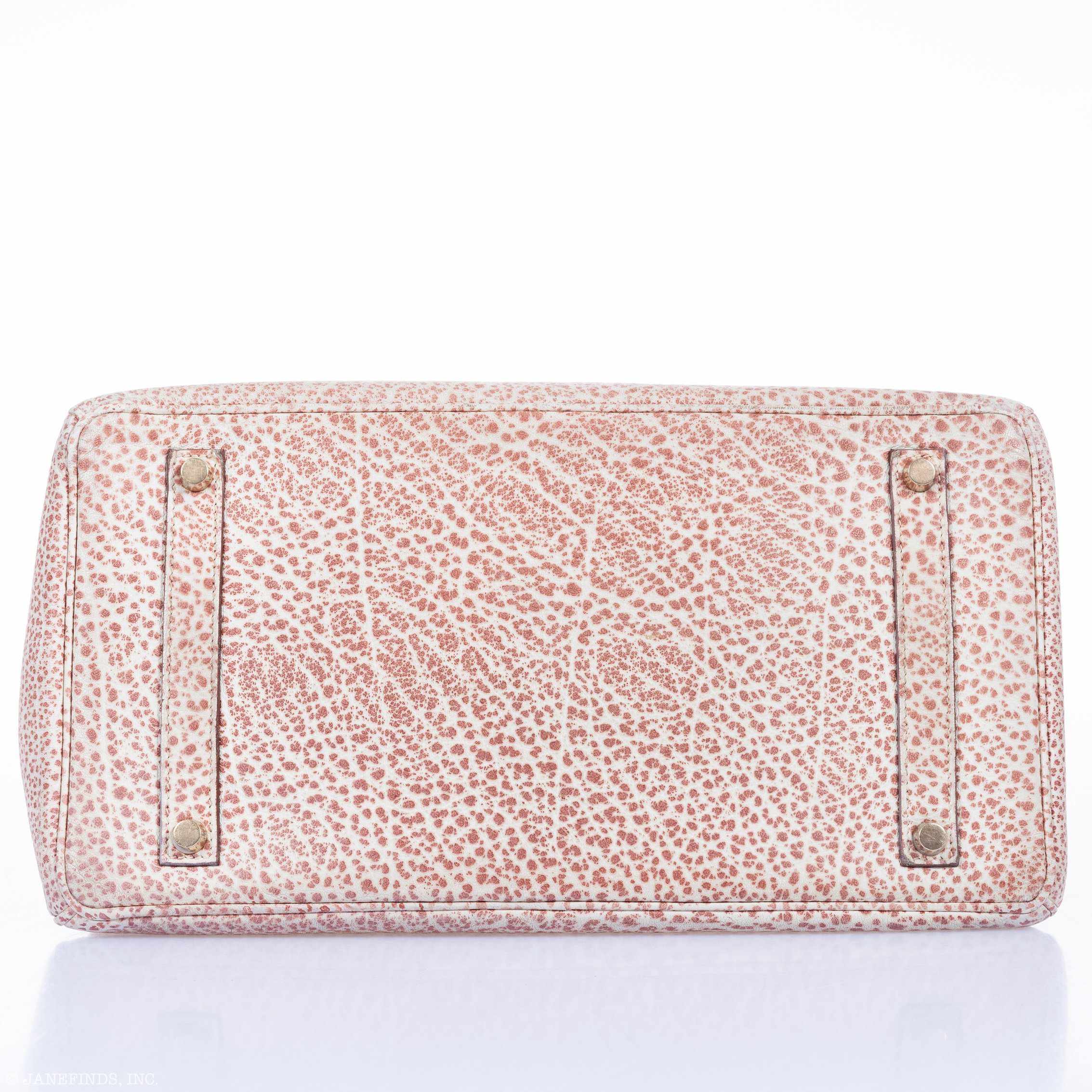 Hermès Birkin 35 Dalmatian Pink & White Buffalo Gold Hardware