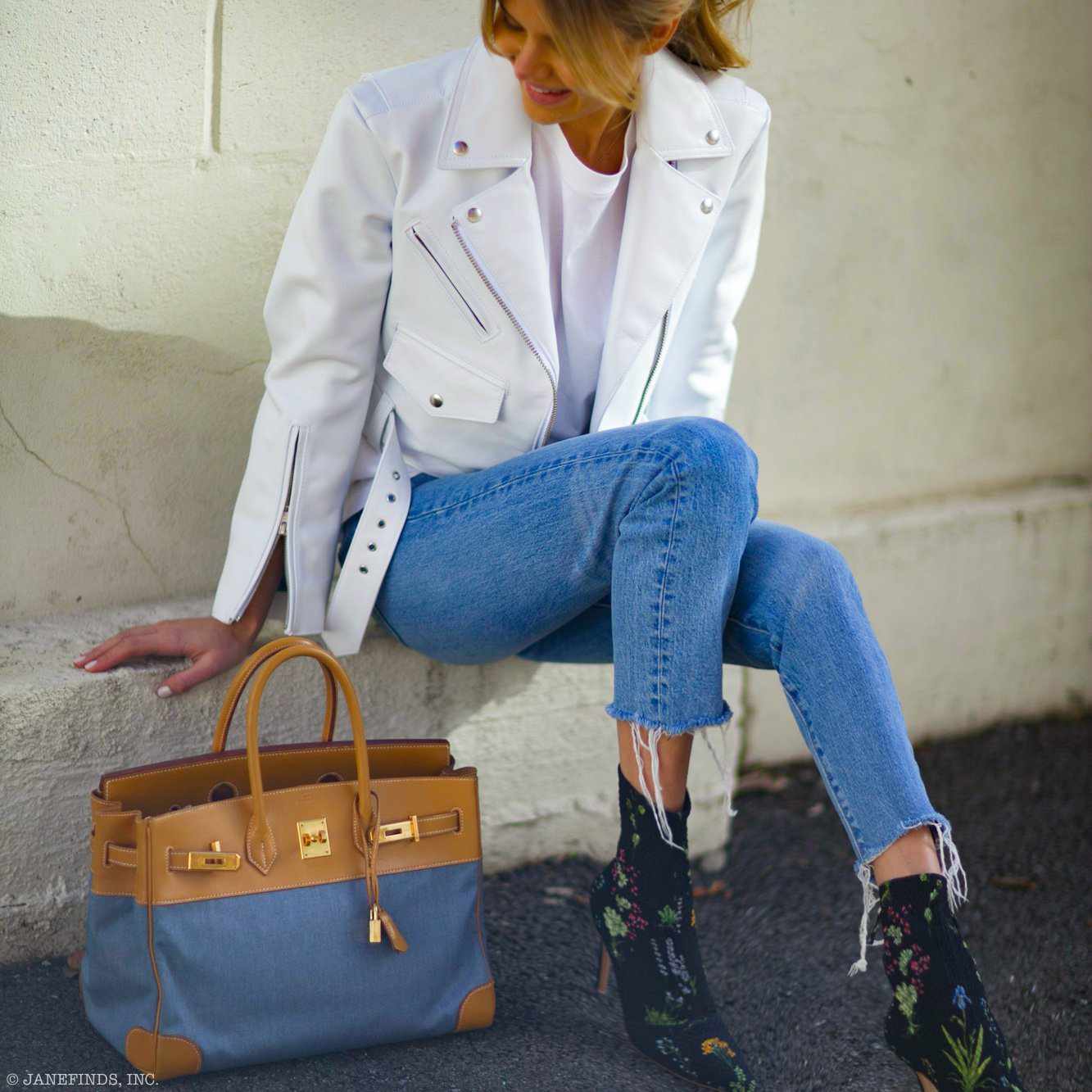 Hermès Birkin 35 Denim & Vache Naturelle Gold Hardware