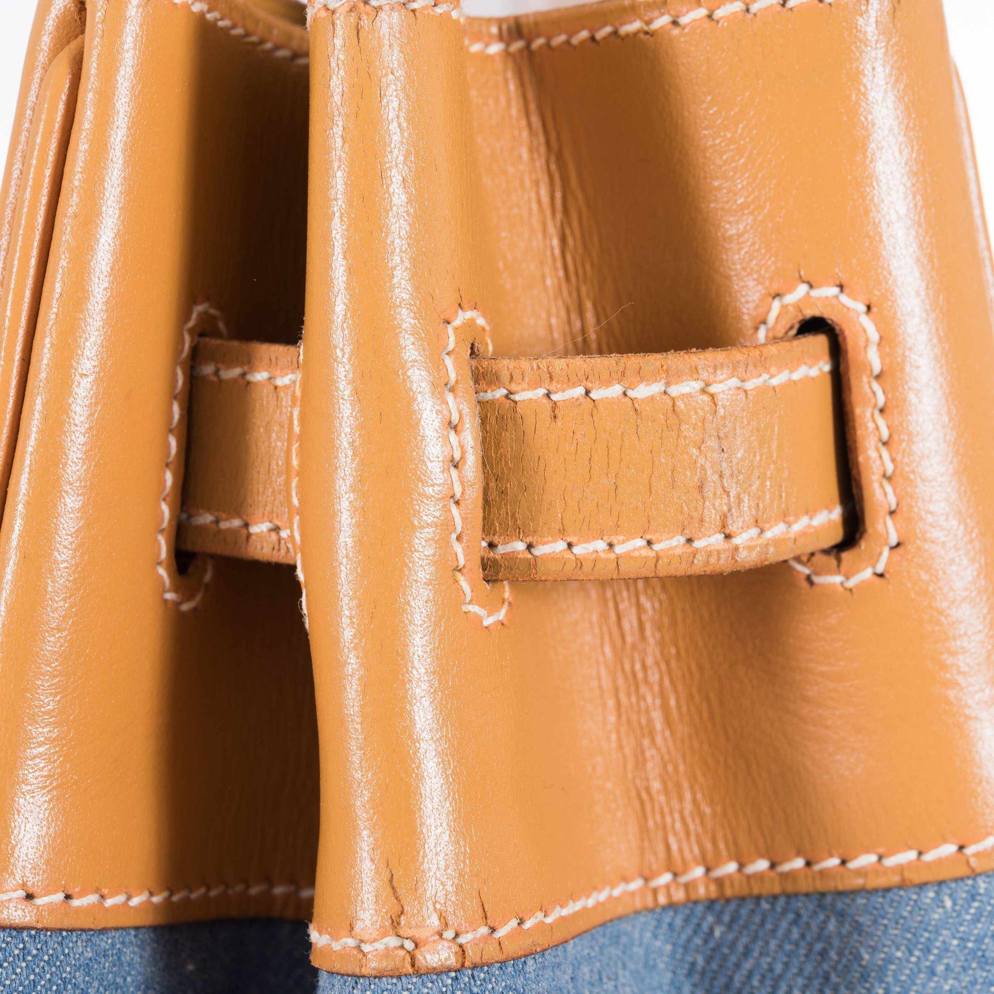 Hermès Birkin 35 Denim & Vache Naturelle Gold Hardware